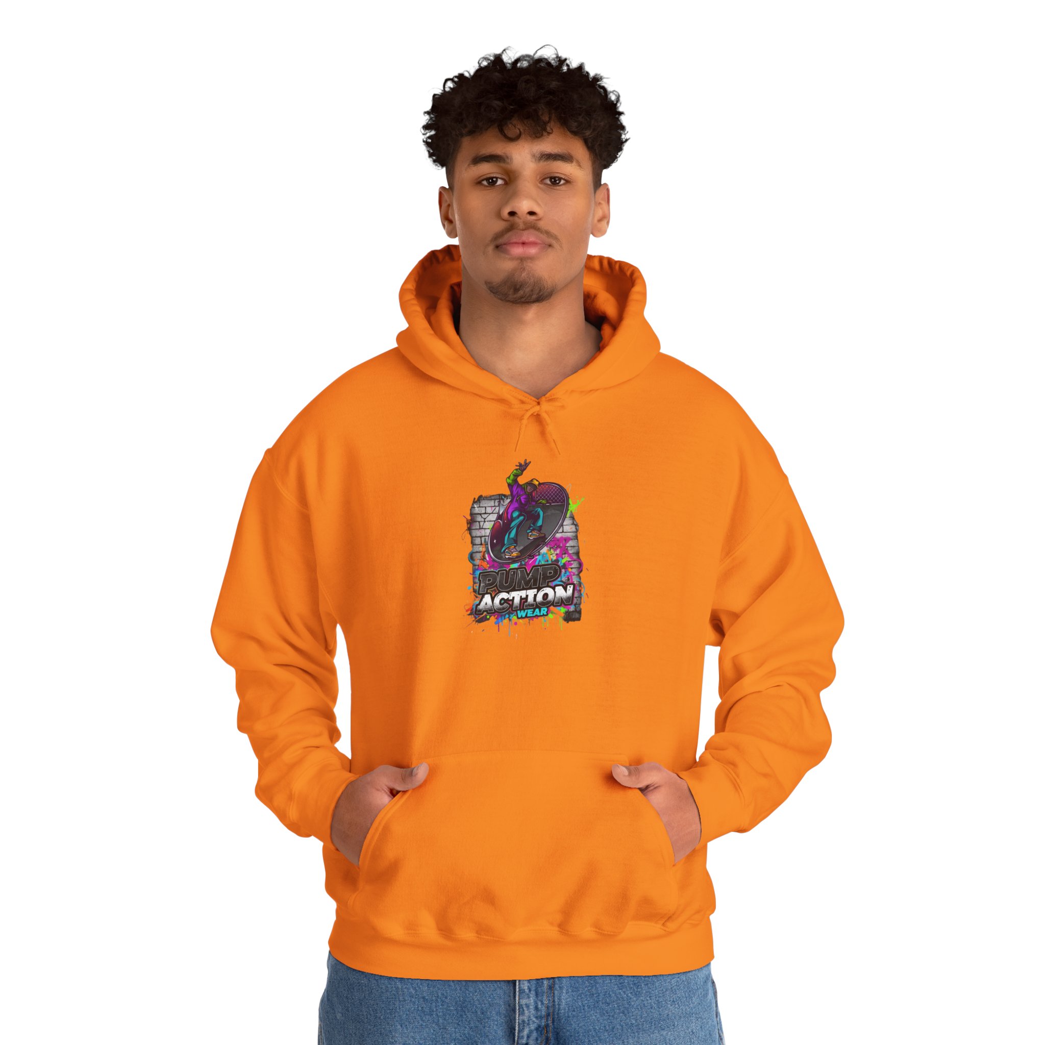 Copy of Pump Action Wear Hoodie — Vintage Gunshop Logo Pullover - Image 7
