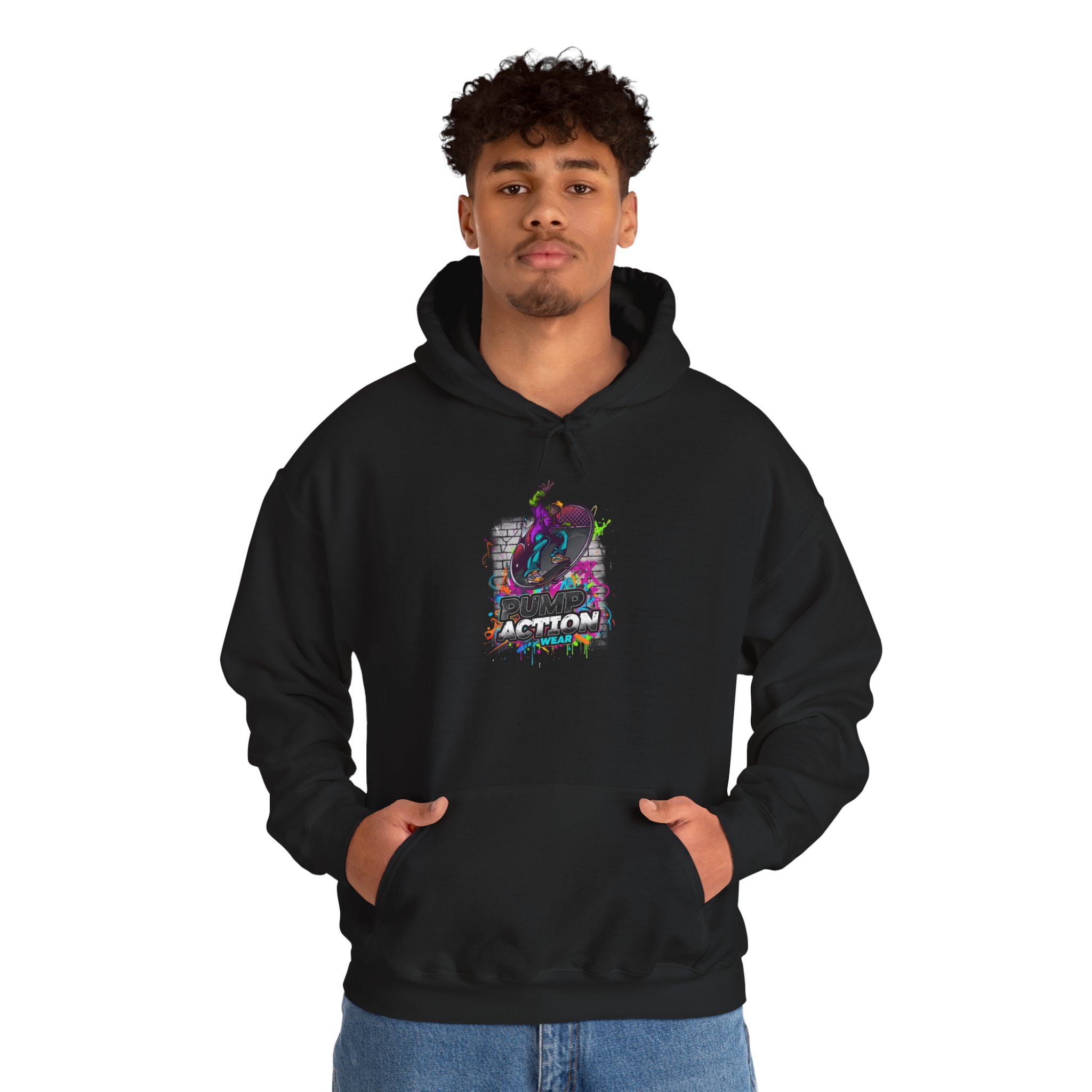 Copy of Pump Action Wear Hoodie — Vintage Gunshop Logo Pullover - Image 3