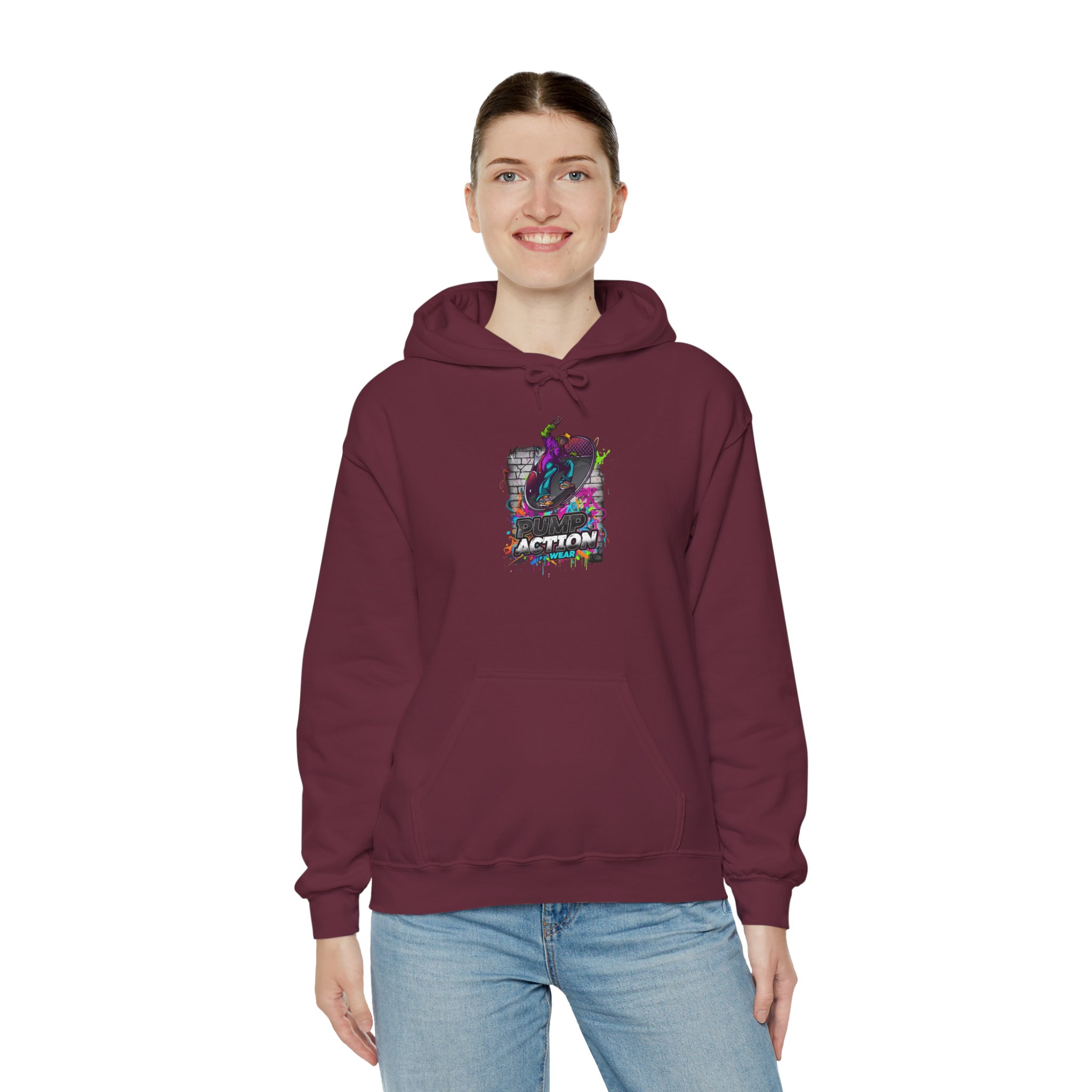 Copy of Pump Action Wear Hoodie — Vintage Gunshop Logo Pullover - Image 12
