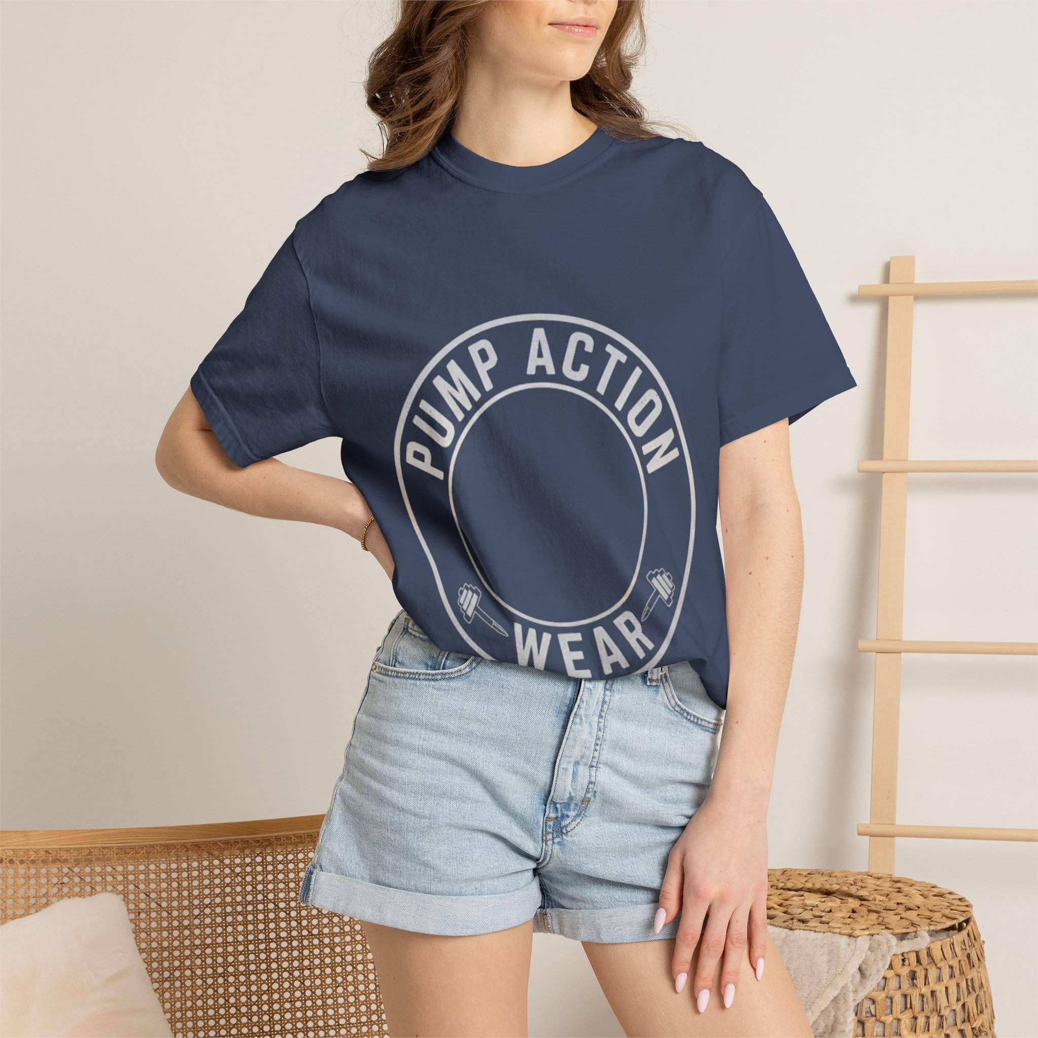 Pump Action Wear T‑Shirt — Vintage Crest Graphic Tee - Image 40