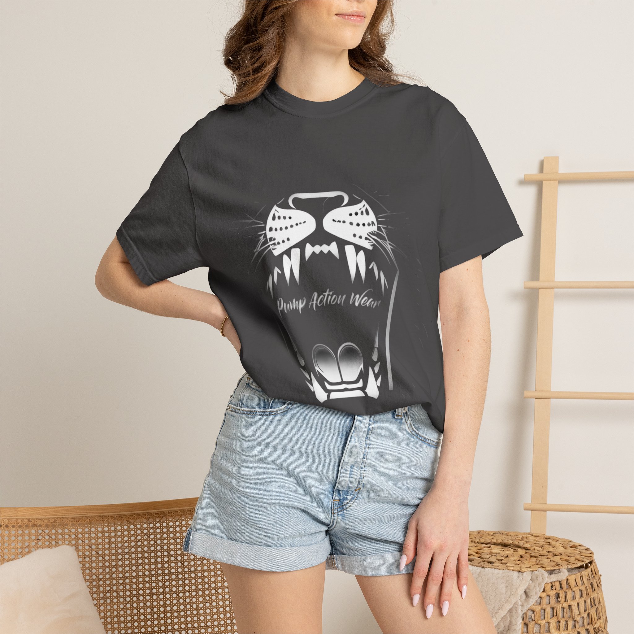 Cat Jaw Graphic T-Shirt — 'Please Afford Meow' Minimalist Cat Face Tee - Image 44