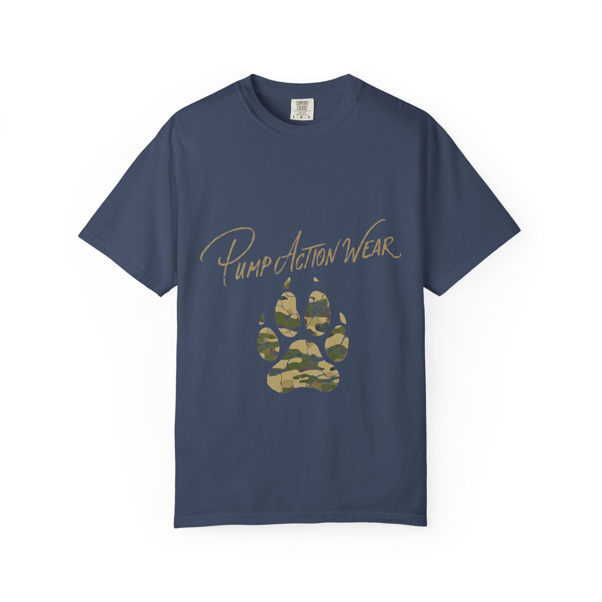 Paw Camo Tee — "Pump Action Wear" Graphic T-Shirt - Image 37