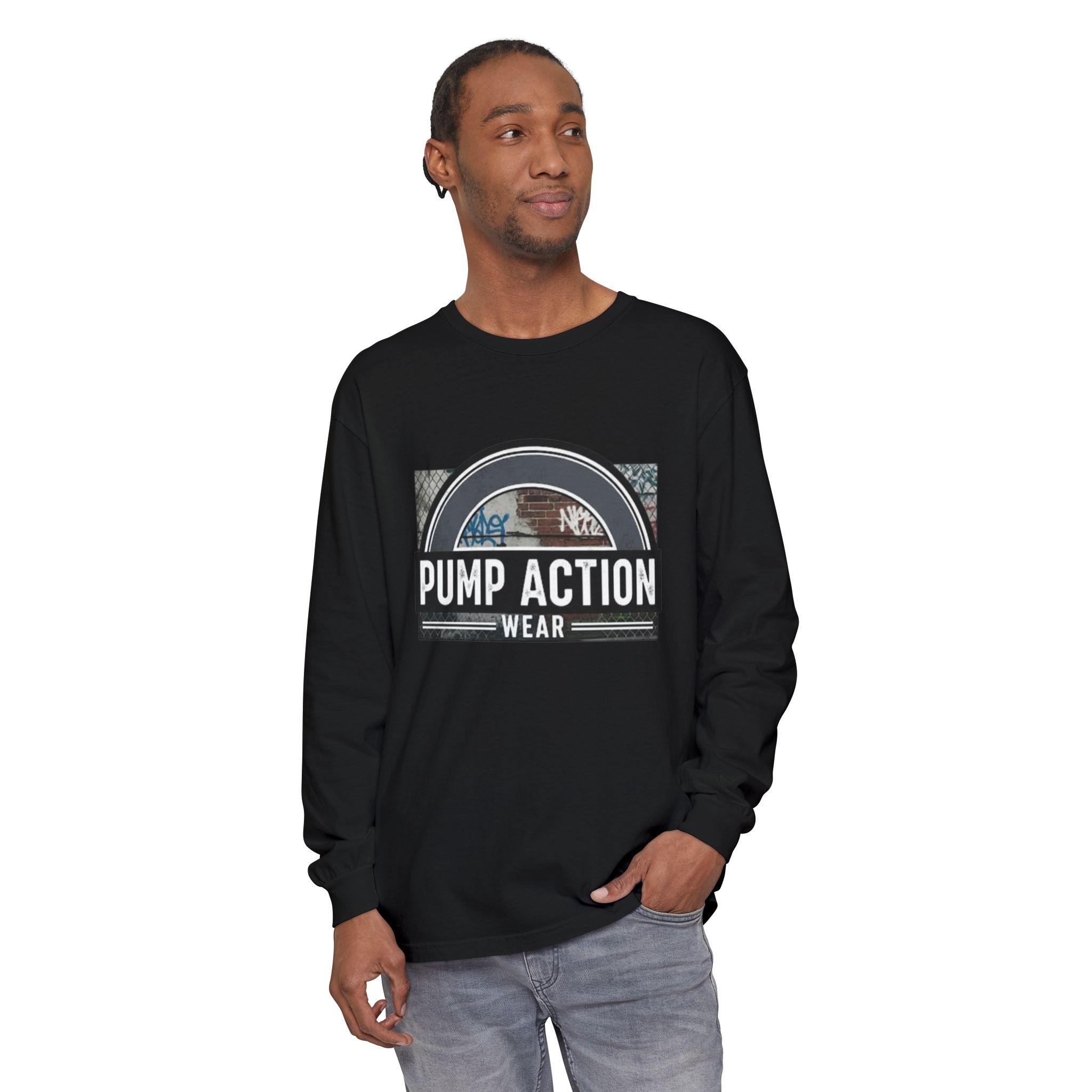 Pump Action Wear Long Sleeve Tee — Vintage Fuel Pump Logo Shirt - Image 63