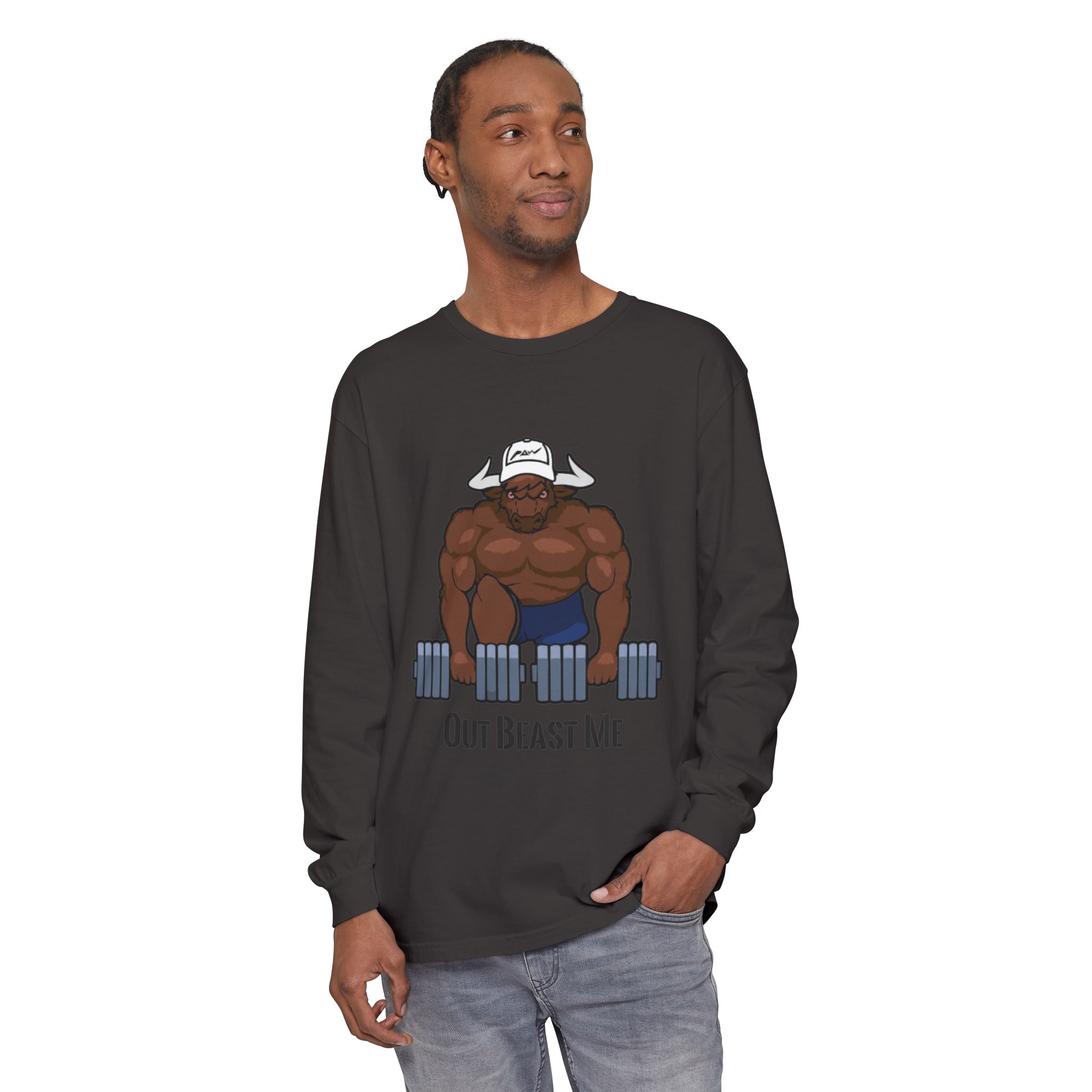Out Beast Me Long Sleeve Shirt — Motivational Gym Tee - Image 59