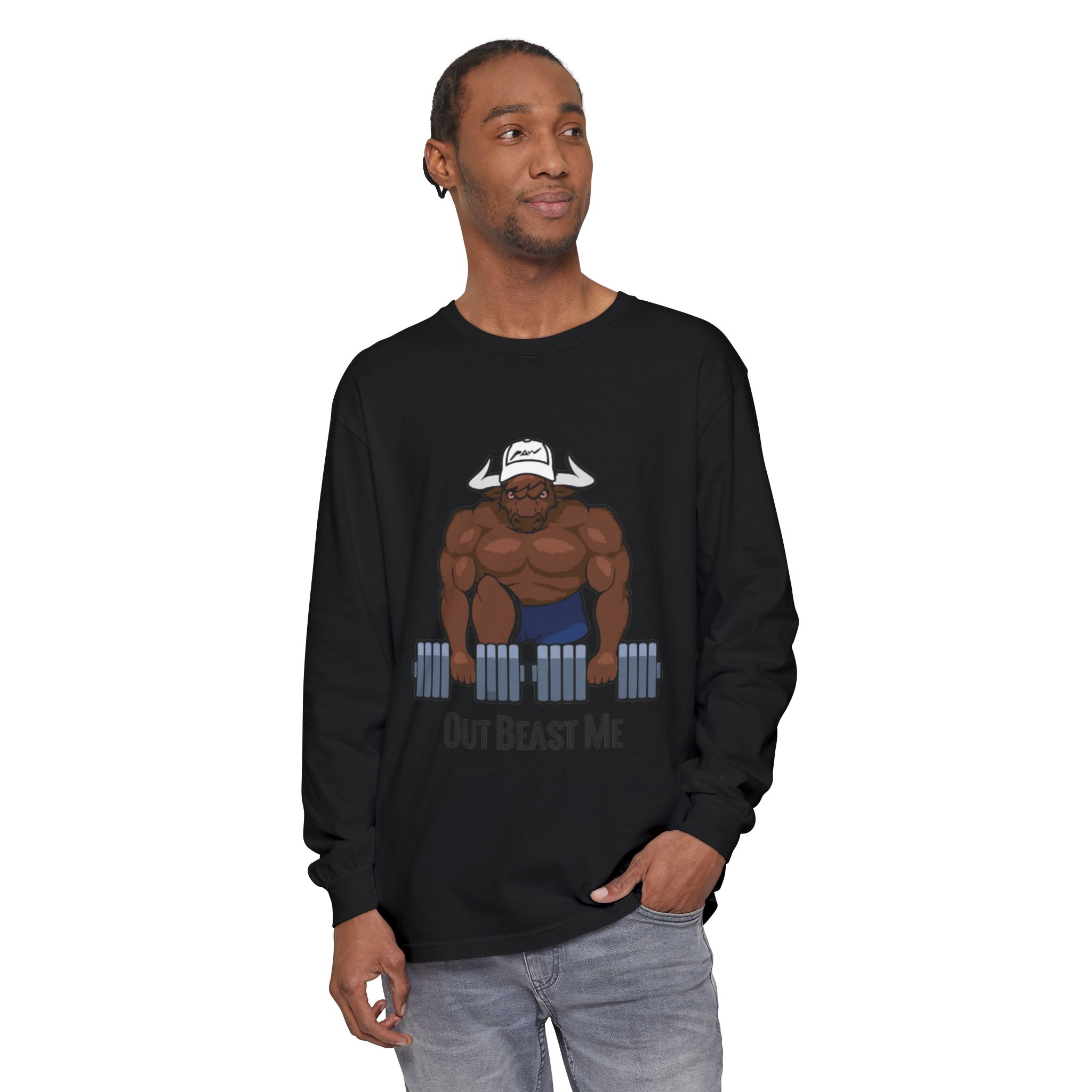 Out Beast Me Long Sleeve Shirt — Motivational Gym Tee - Image 63