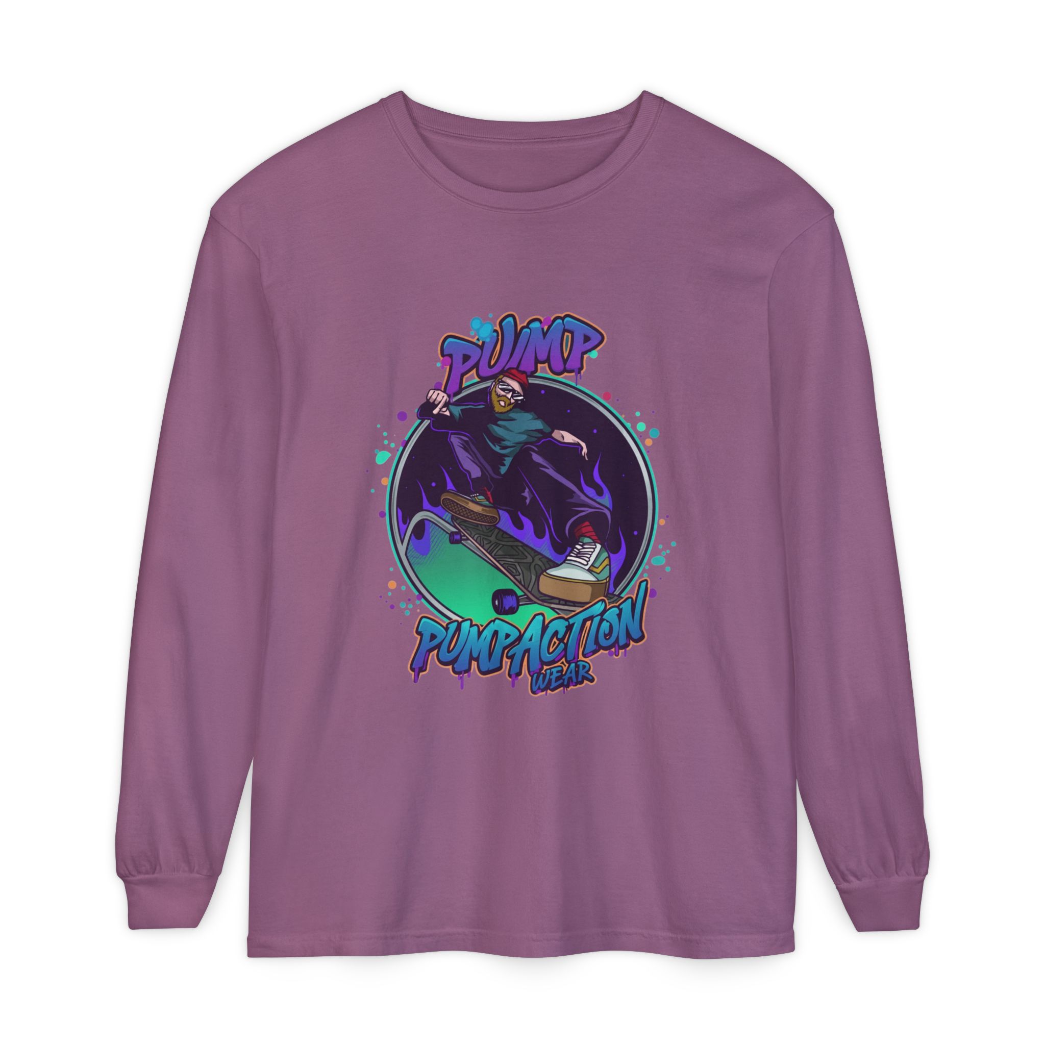 Pump Action Skateboard Long Sleeve Tee – Pump Action Graphic Shirt - Image 61