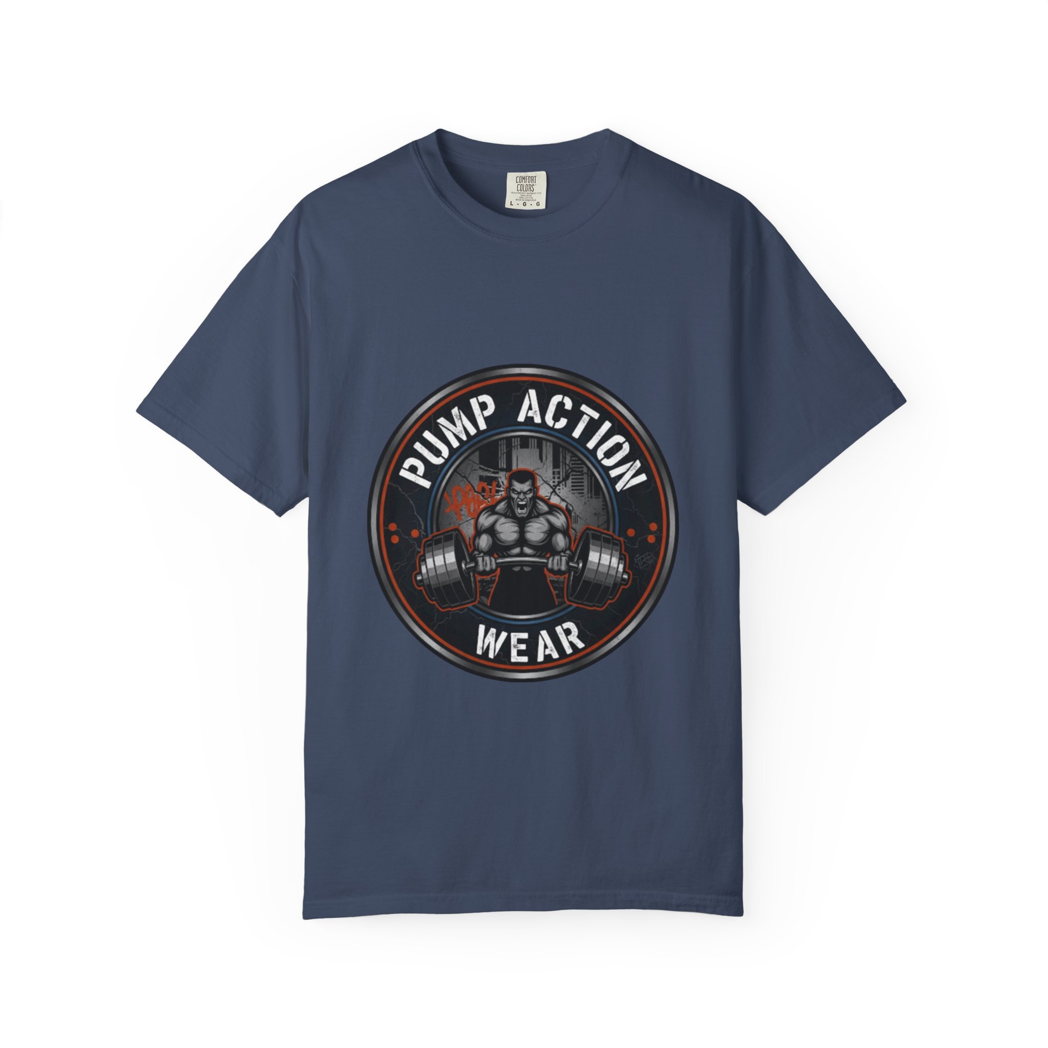 Gym T-Shirt — "Pump Action Wear" Muscle Weightlifting Tee - Image 37