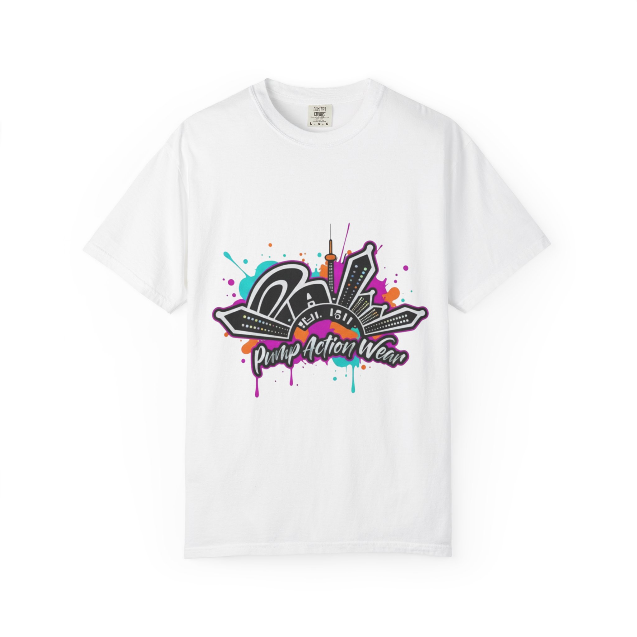 Graffiti Cityscape T-Shirt — Punk Action Wear Graphic Tee