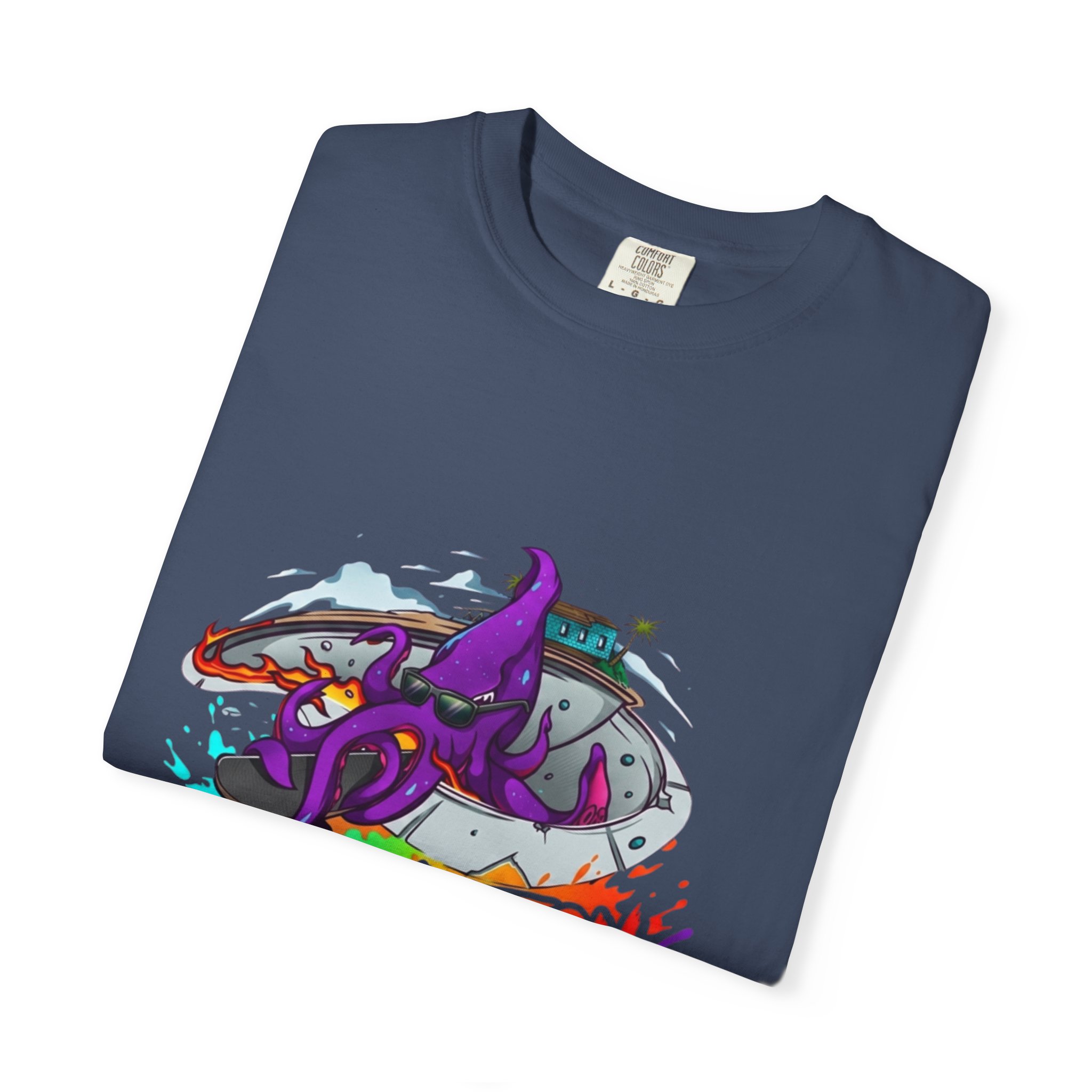 Octopus Graffiti T-Shirt — "Punk Action" Colorful Street Art Tee - Image 39