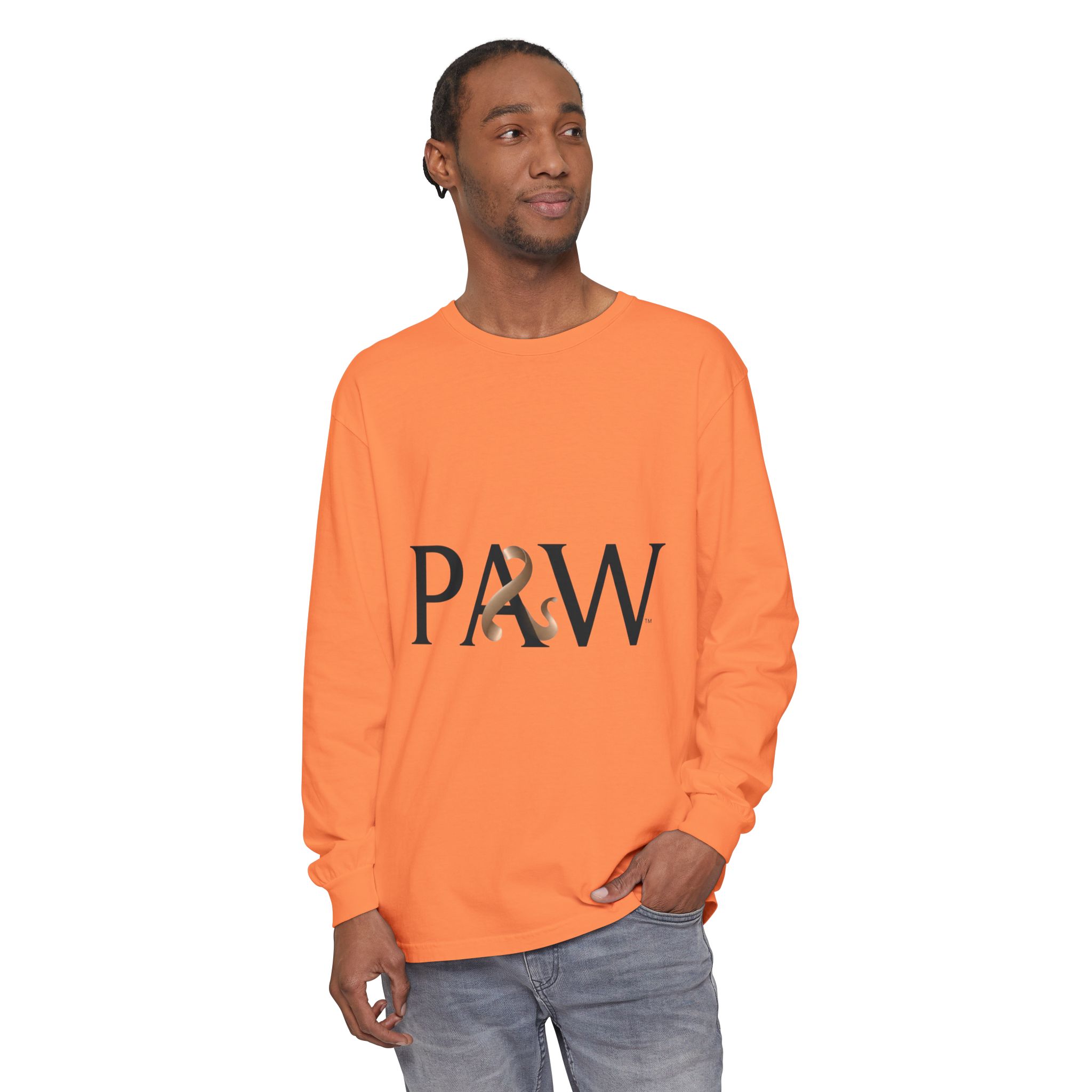 PAW Ampersand Long Sleeve Tee — Minimal Pet Lover Graphic Shirt - Image 7