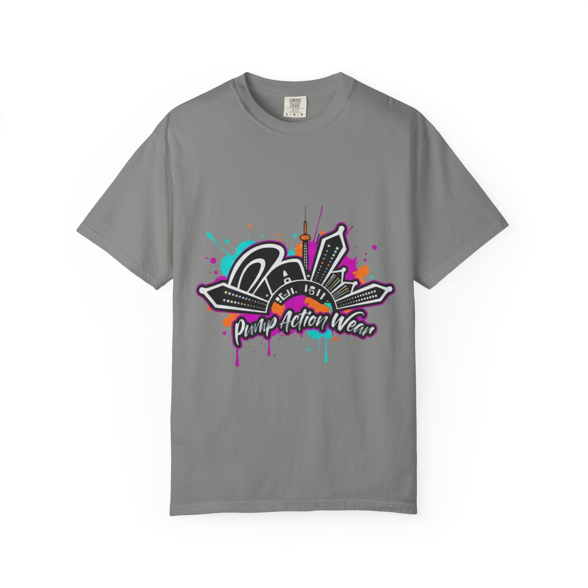 Graffiti Cityscape T-Shirt — Punk Action Wear Graphic Tee - Image 33