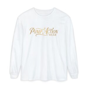 Pump Action Wear Long Sleeve Tee — Script Logo Graphic Shirt