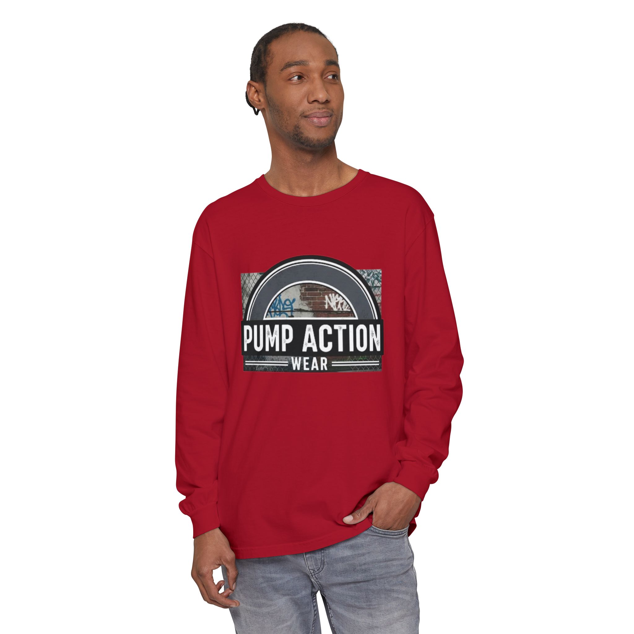 Pump Action Wear Long Sleeve Tee — Vintage Fuel Pump Logo Shirt - Image 67