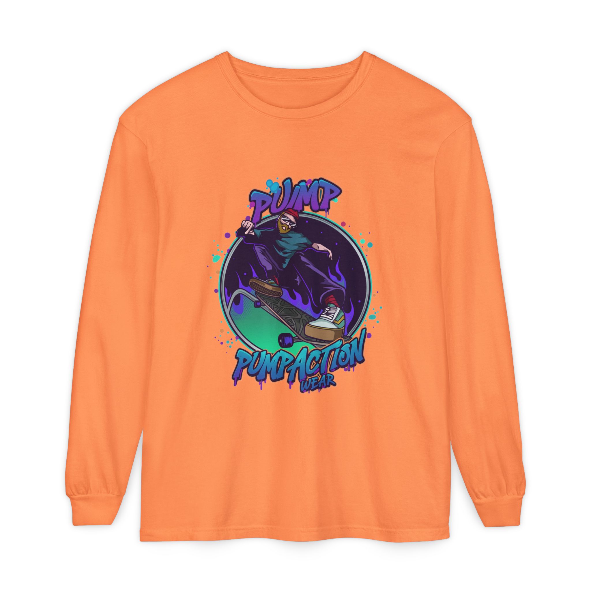 Pump Action Skateboard Long Sleeve Tee – Pump Action Graphic Shirt - Image 5
