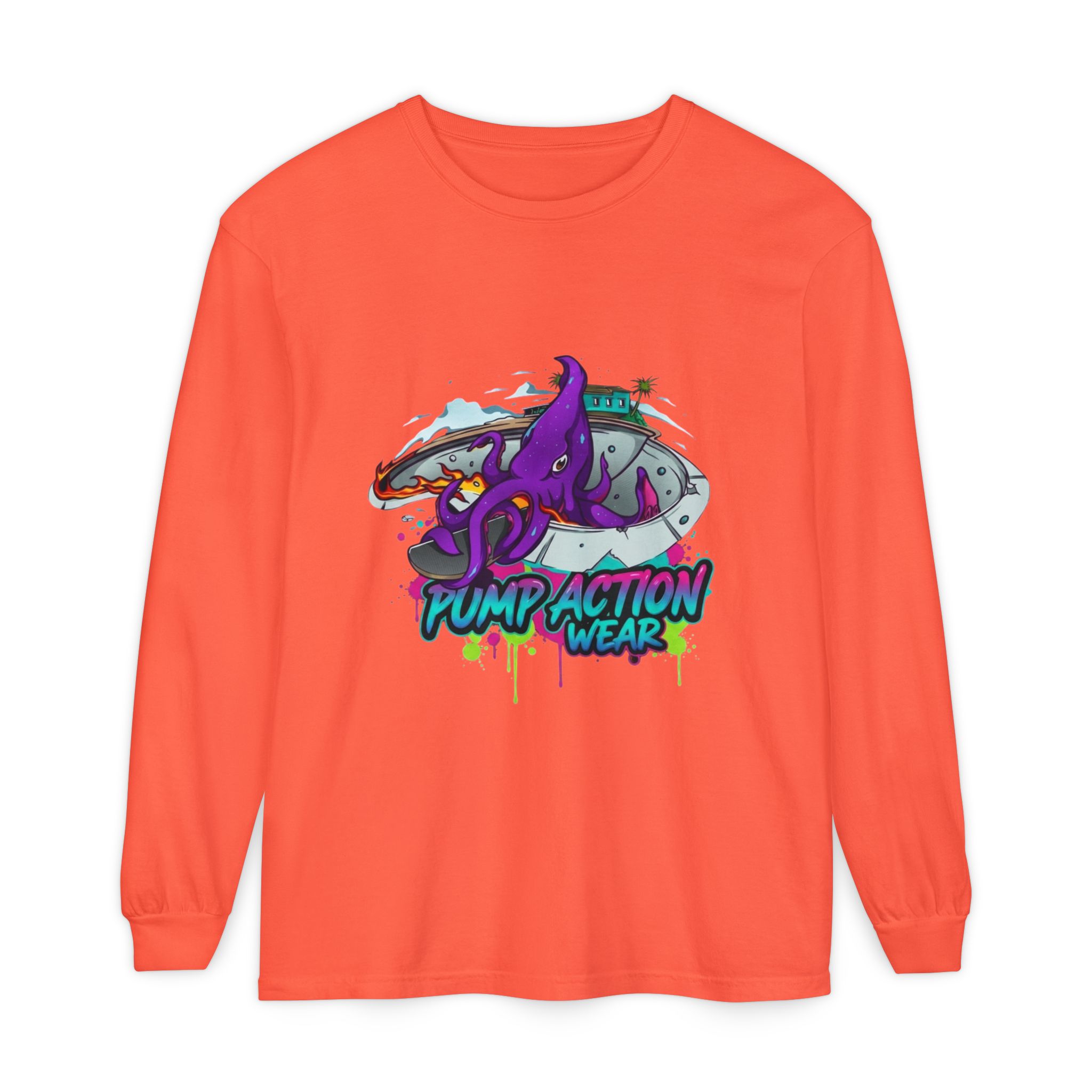 Octopus Skate Graphic Long Sleeve Tee - Image 9