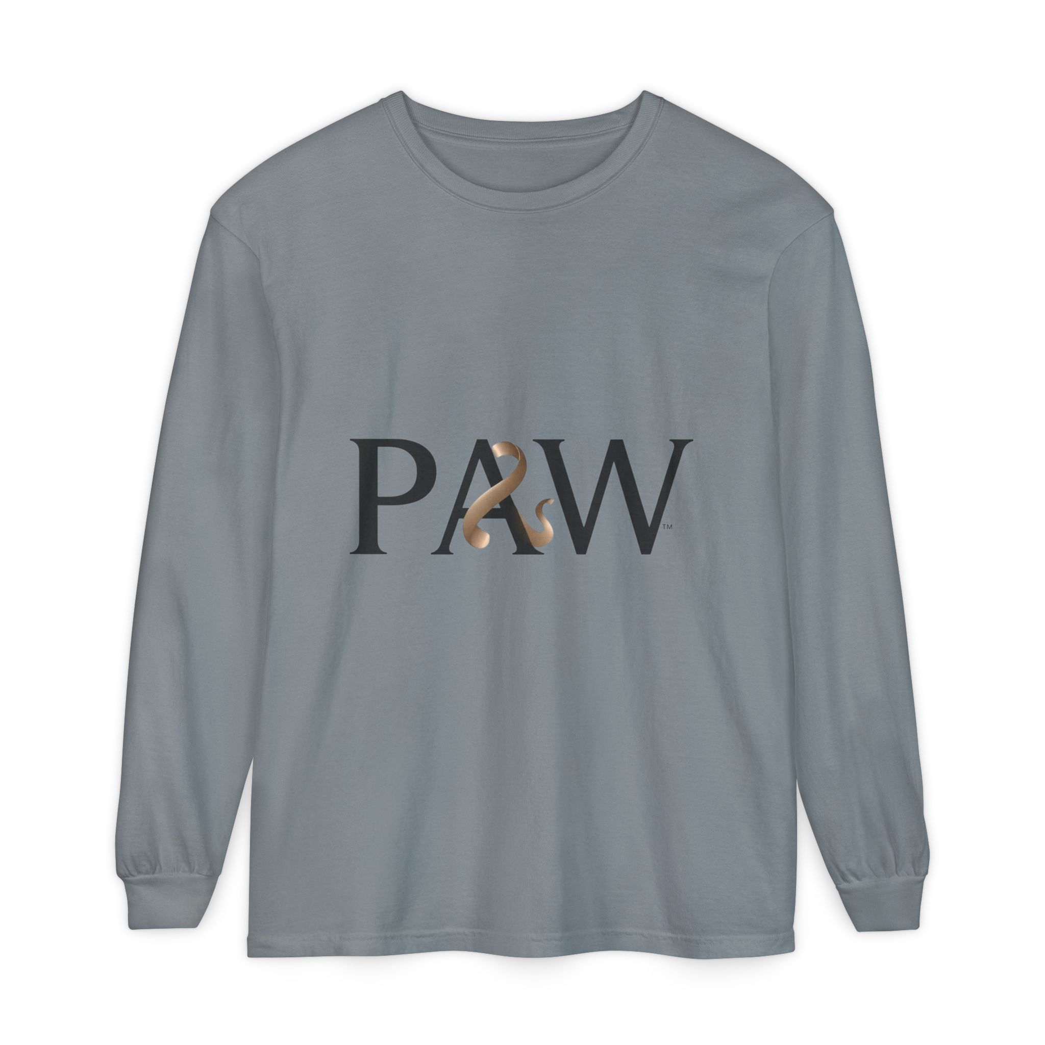 PAW Ampersand Long Sleeve Tee — Minimal Pet Lover Graphic Shirt - Image 53