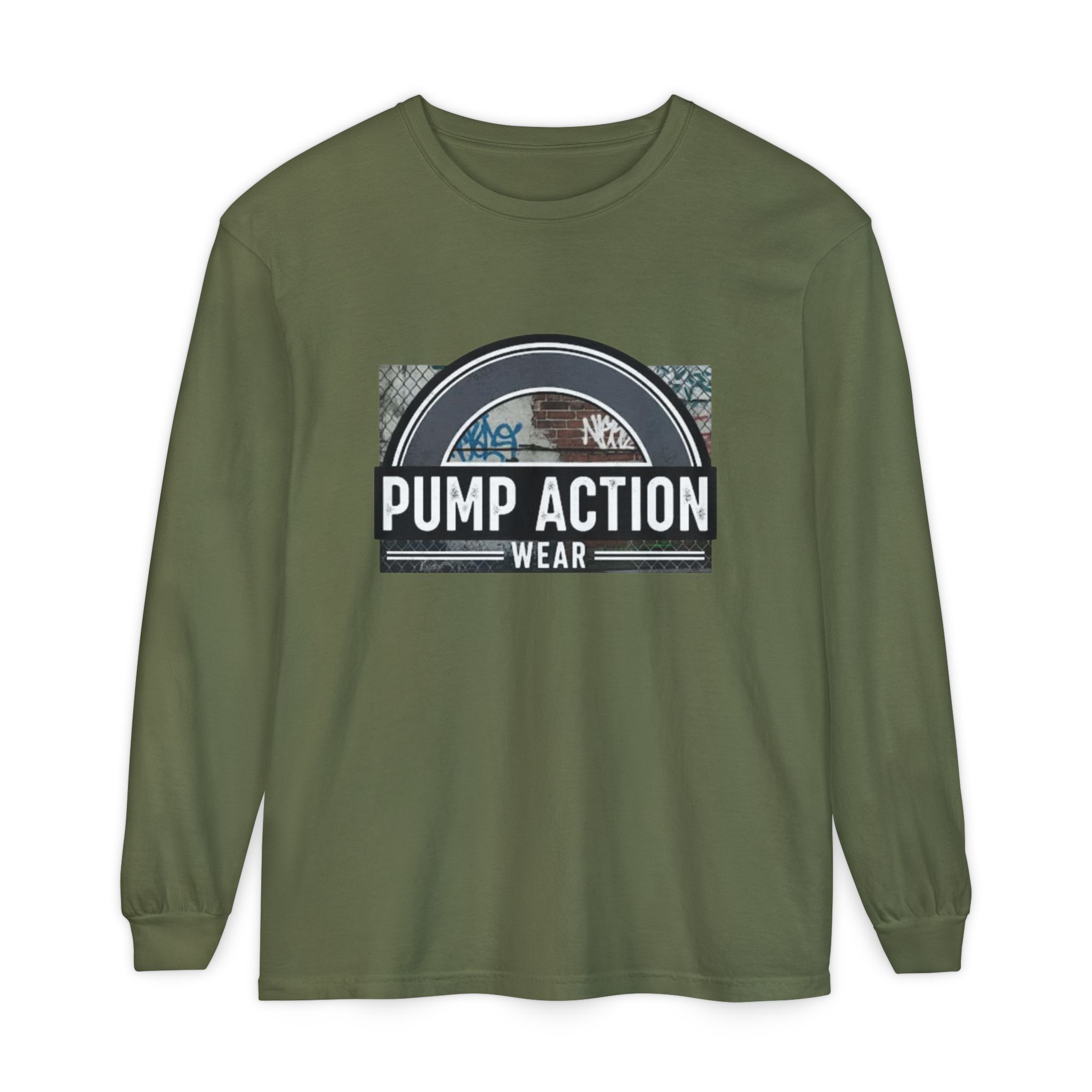 Pump Action Wear Long Sleeve Tee — Vintage Fuel Pump Logo Shirt - Image 45