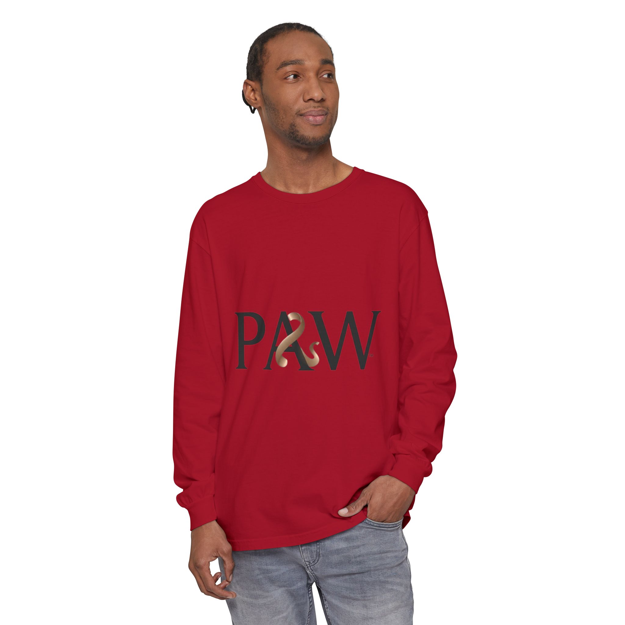 PAW Ampersand Long Sleeve Tee — Minimal Pet Lover Graphic Shirt - Image 67
