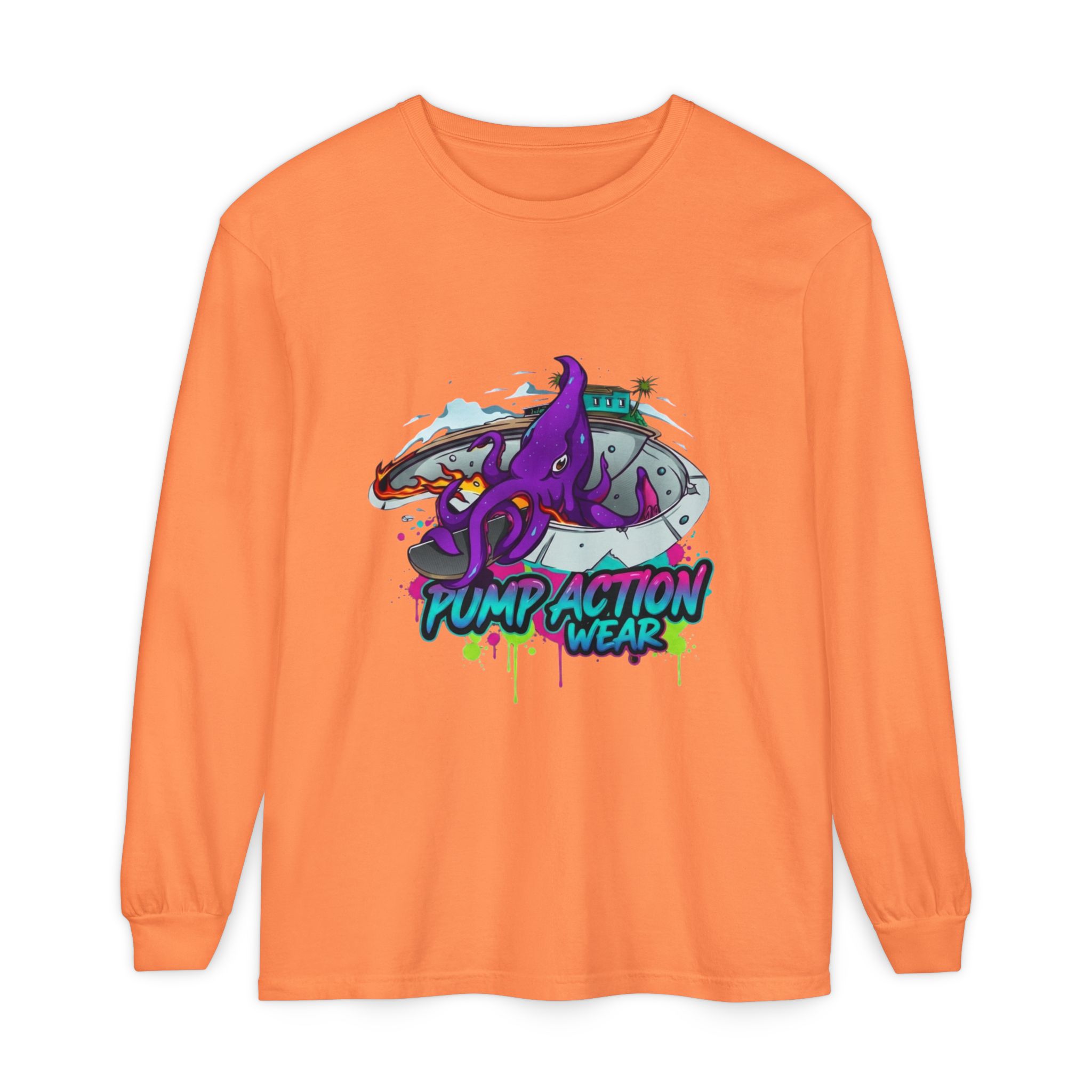 Octopus Skate Graphic Long Sleeve Tee - Image 5