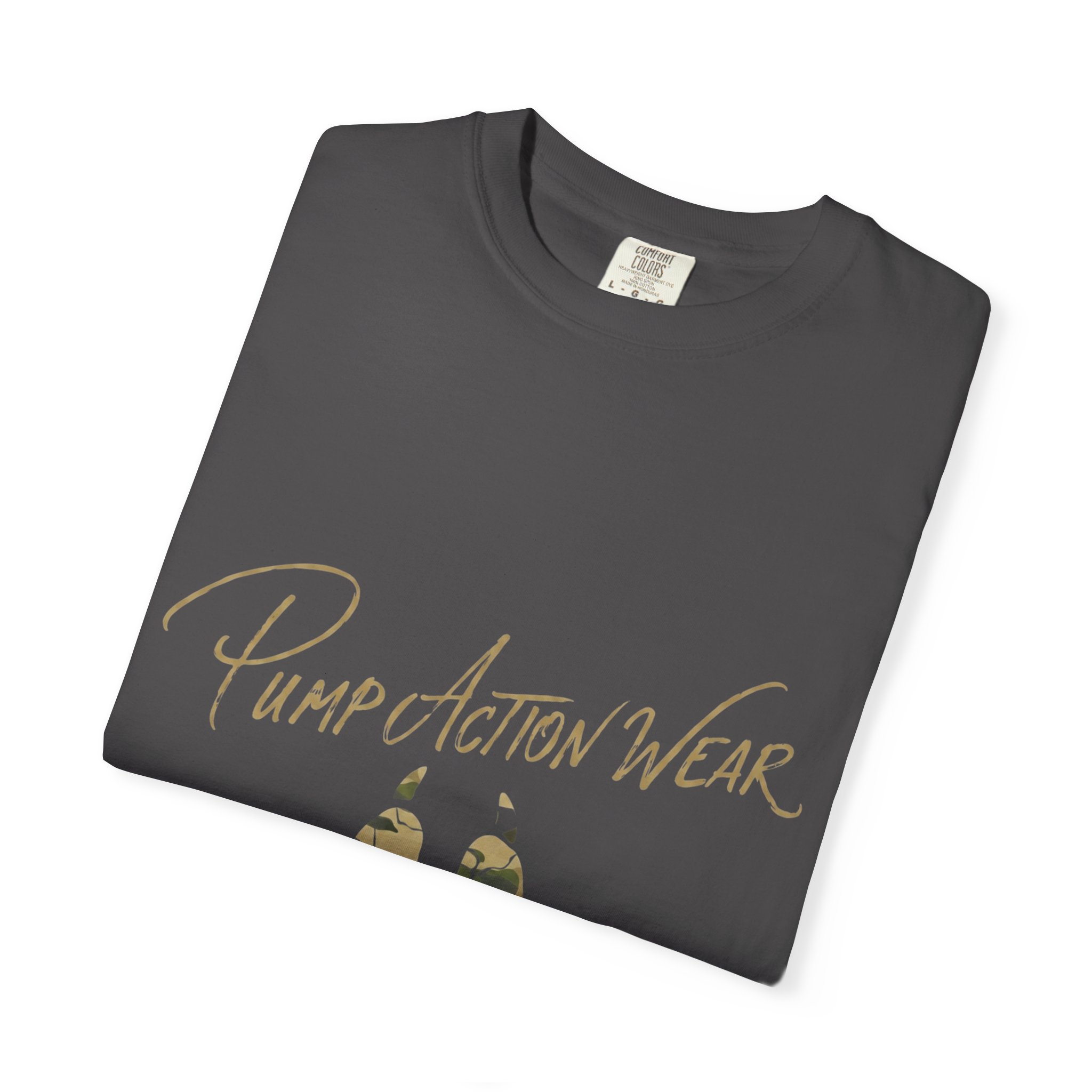 Paw Camo Tee — "Pump Action Wear" Graphic T-Shirt - Image 43