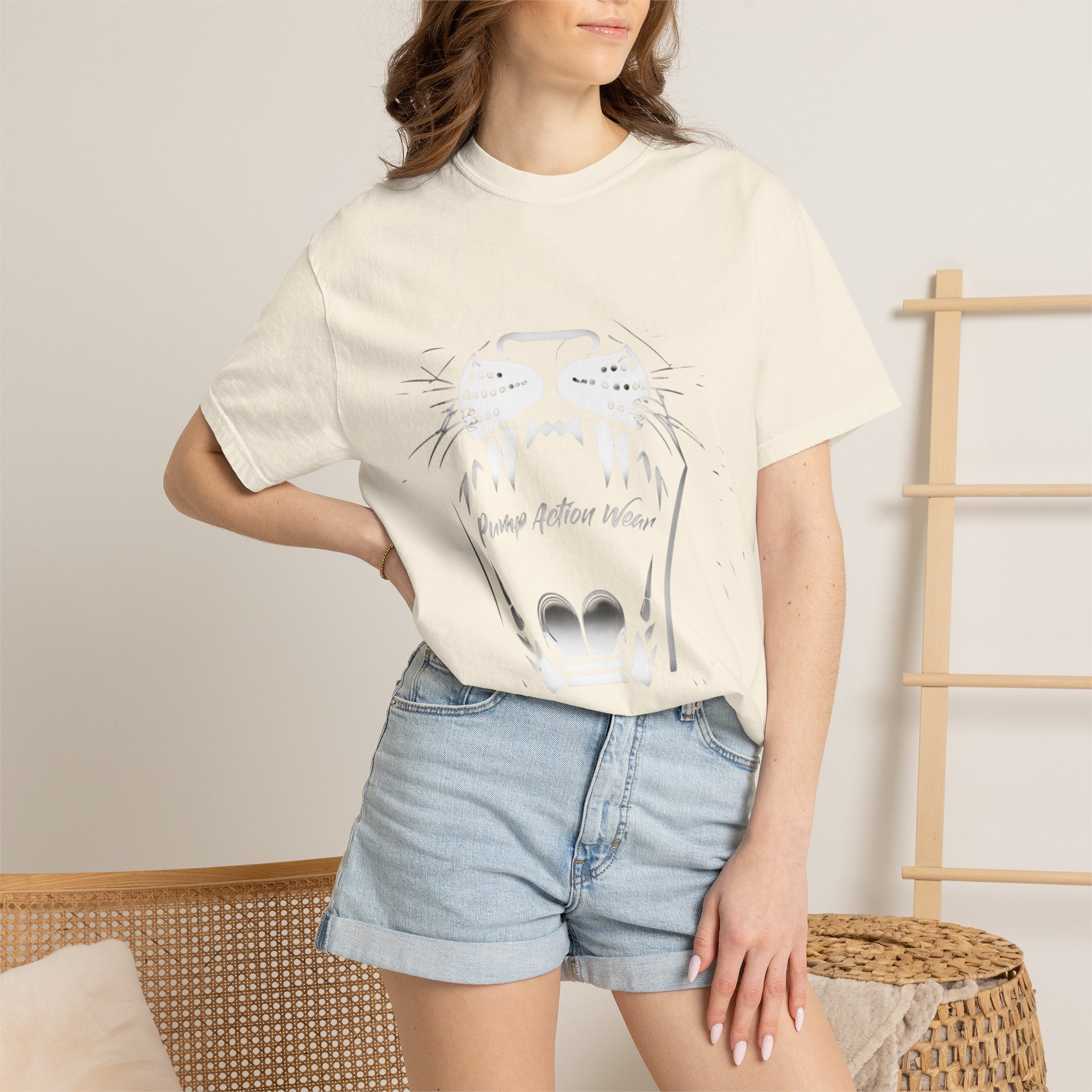 Cat Jaw Graphic T-Shirt — 'Please Afford Meow' Minimalist Cat Face Tee - Image 12