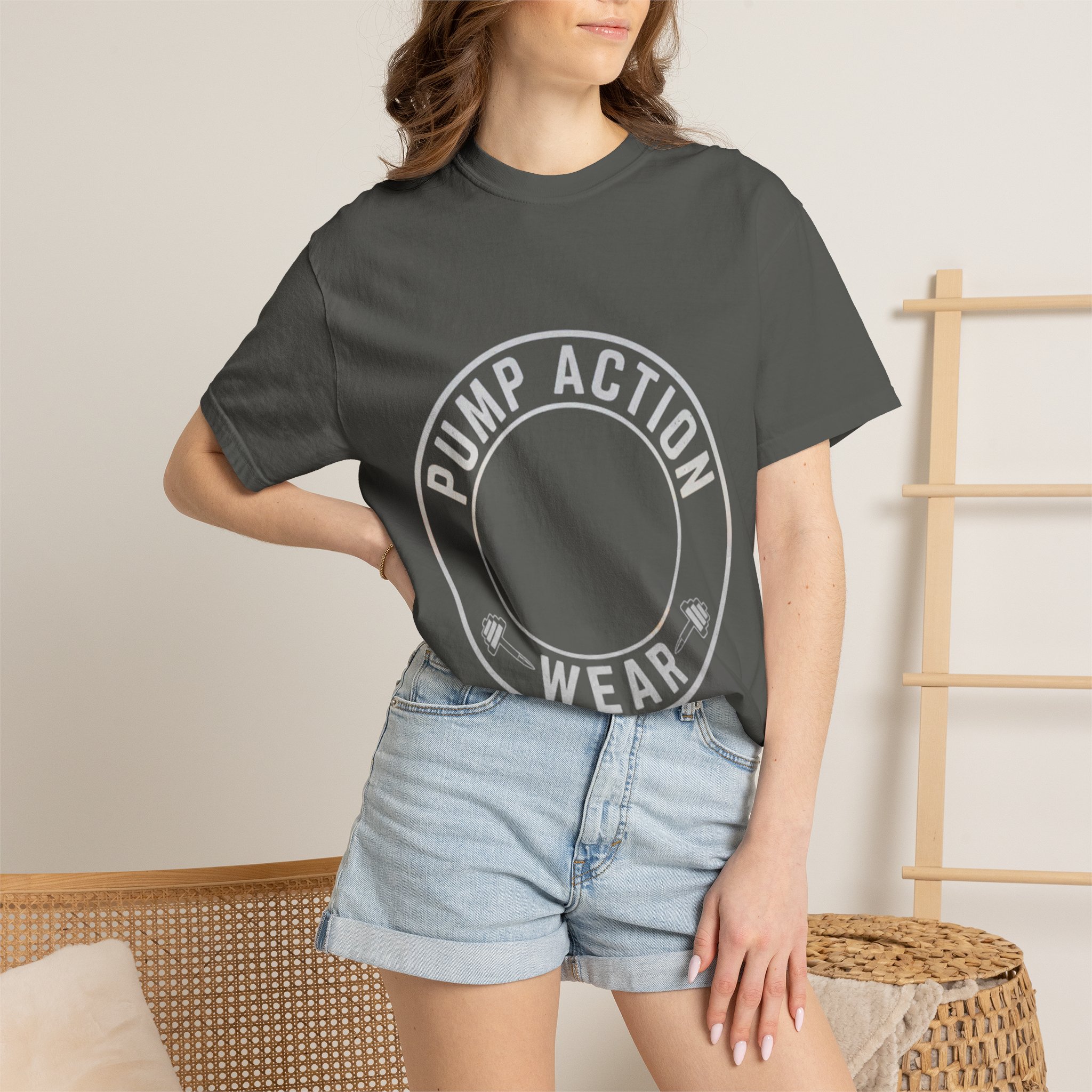 Pump Action Wear T‑Shirt — Vintage Crest Graphic Tee - Image 20