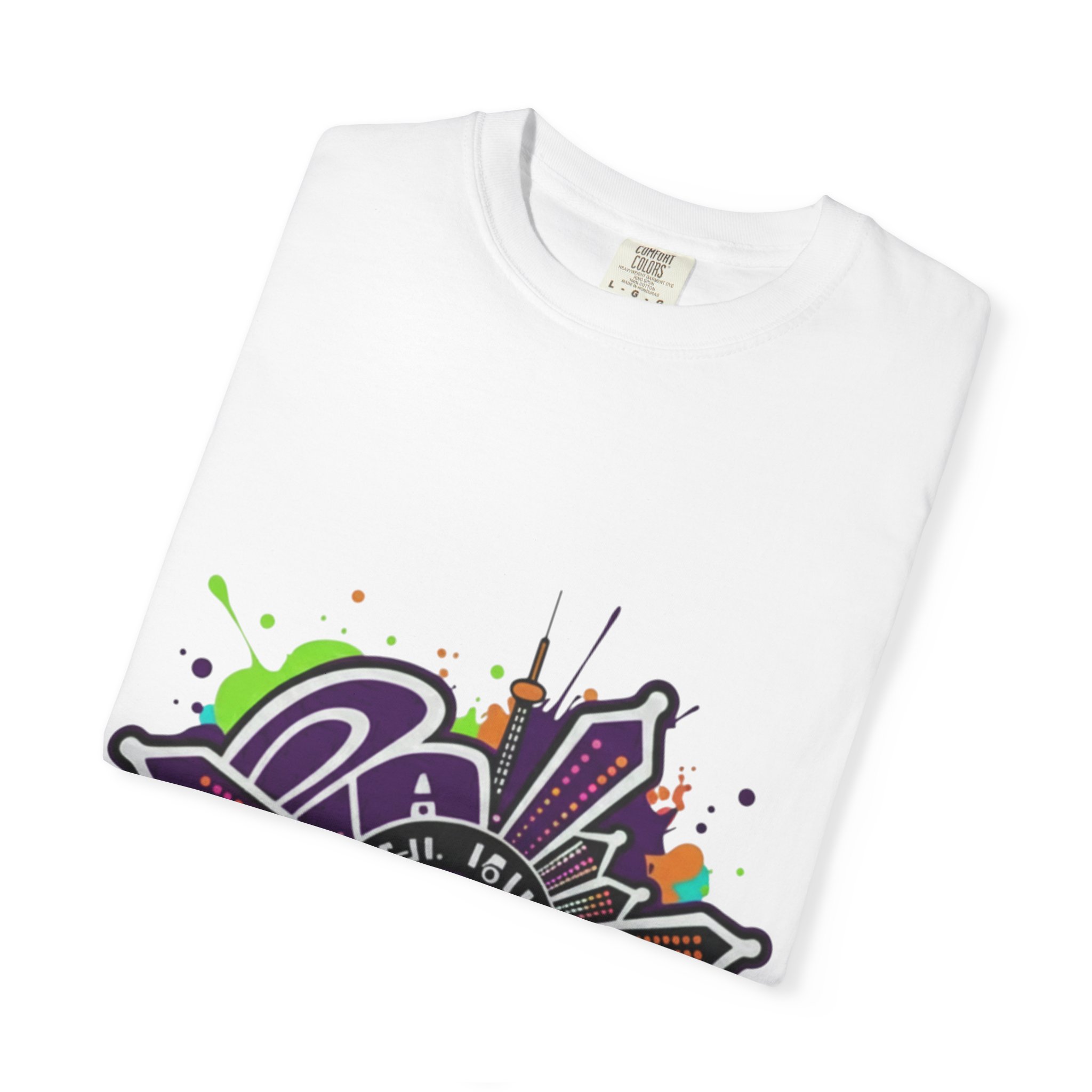 T-Shirt — Retro Graffiti 'Party All Night' Graphic Tee - Image 3
