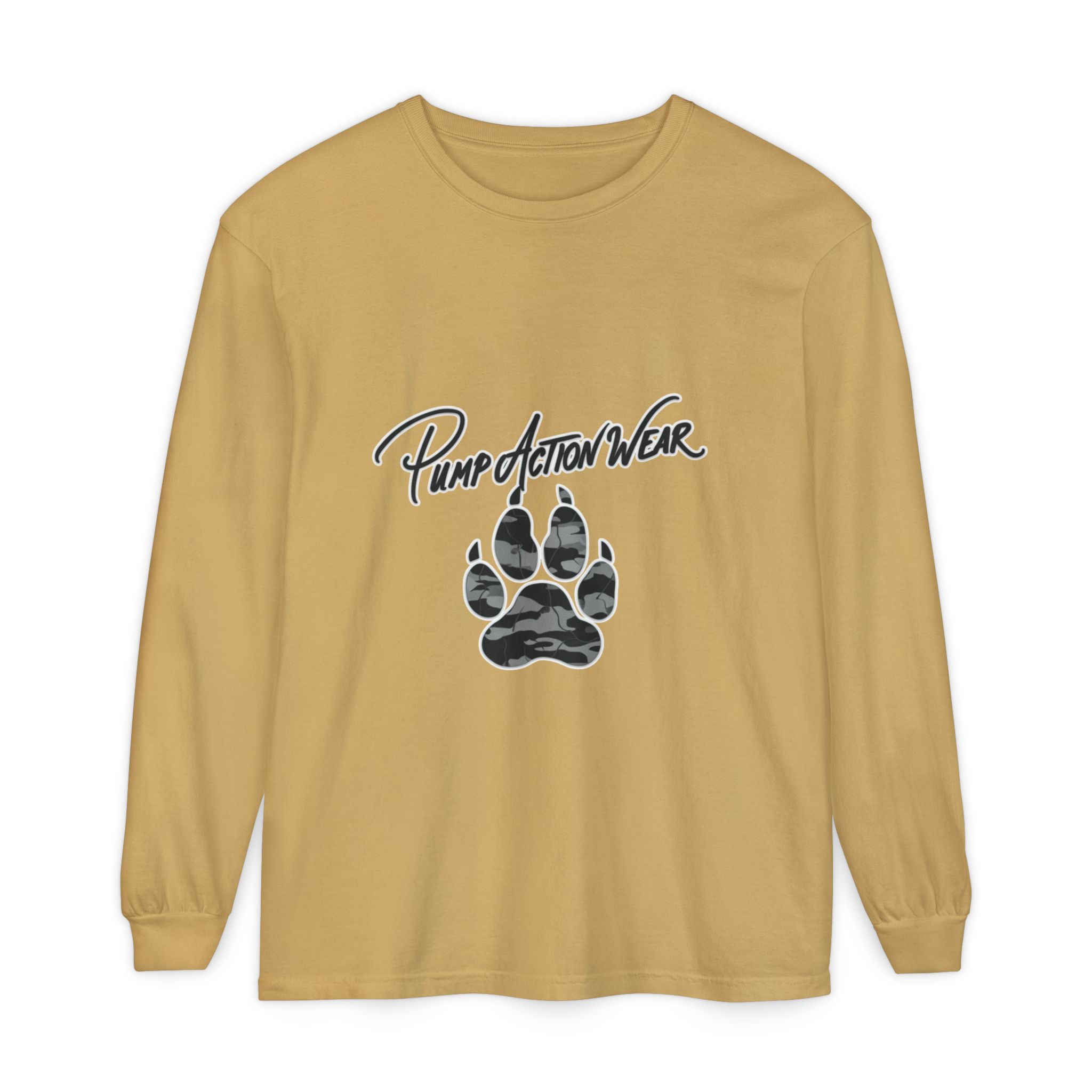 Long Sleeve T-Shirt — "Pump Action Wear" Paw Print Graphic - Image 21