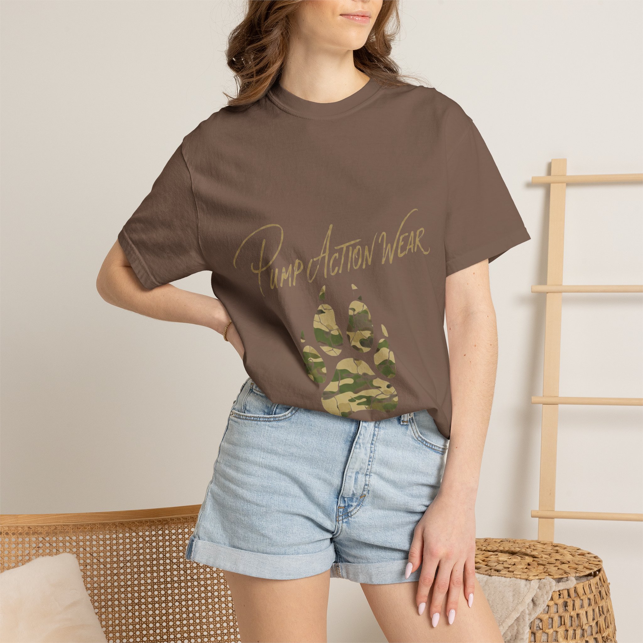 Paw Camo Tee — "Pump Action Wear" Graphic T-Shirt - Image 16
