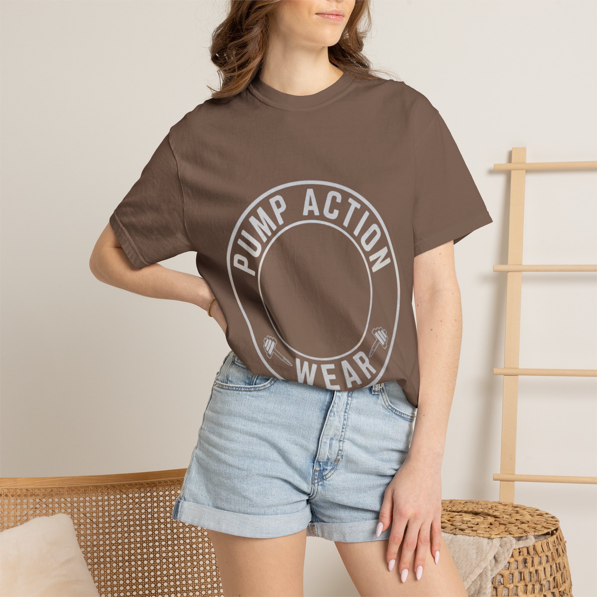 Pump Action Wear T‑Shirt — Vintage Crest Graphic Tee - Image 16