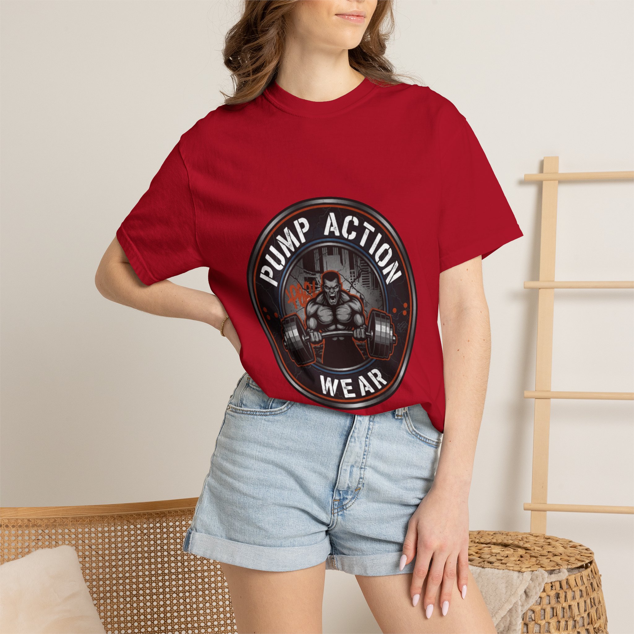 Gym T-Shirt — "Pump Action Wear" Muscle Weightlifting Tee - Image 56