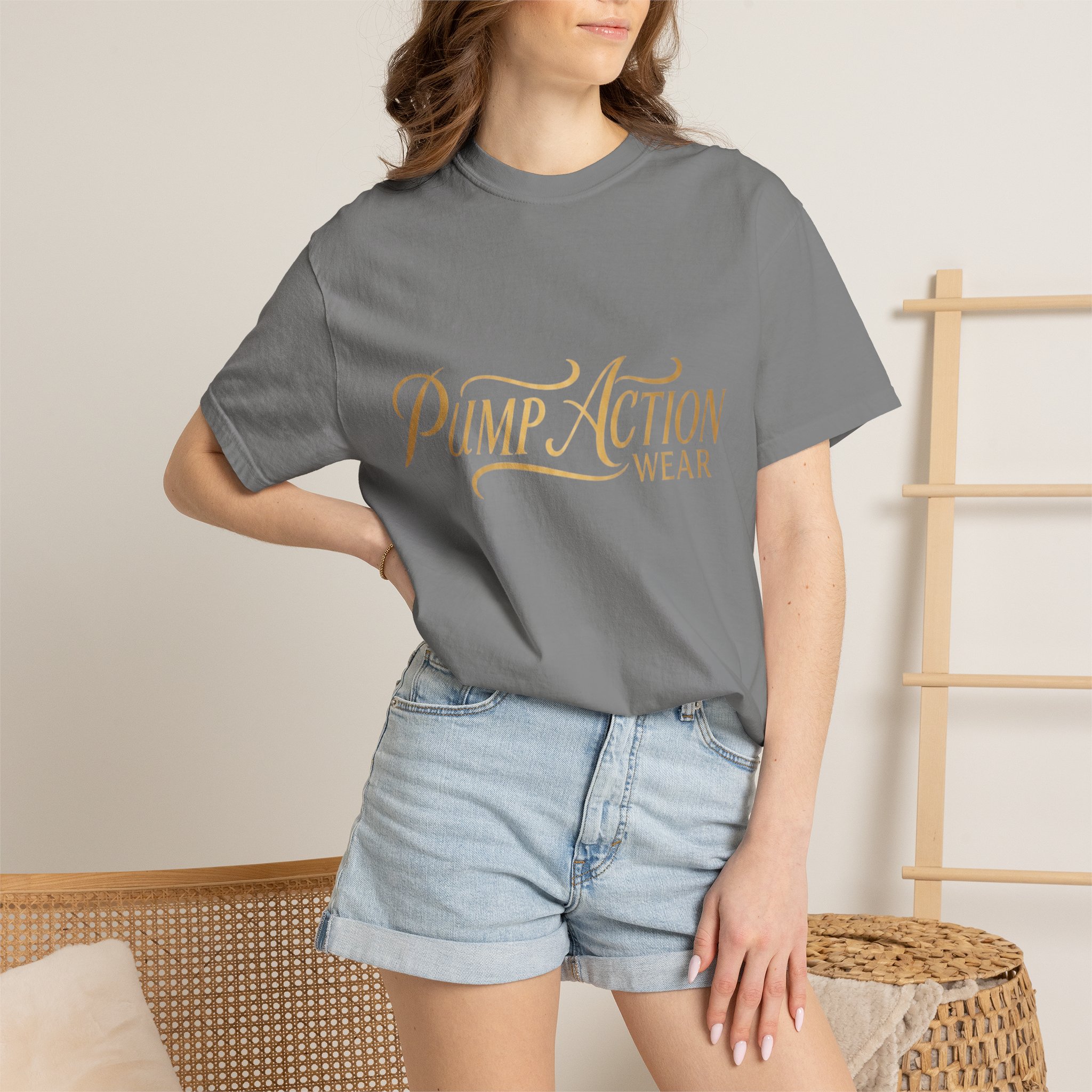 Pump Action Wear Script T-Shirt — Vintage Script Logo Tee - Image 24