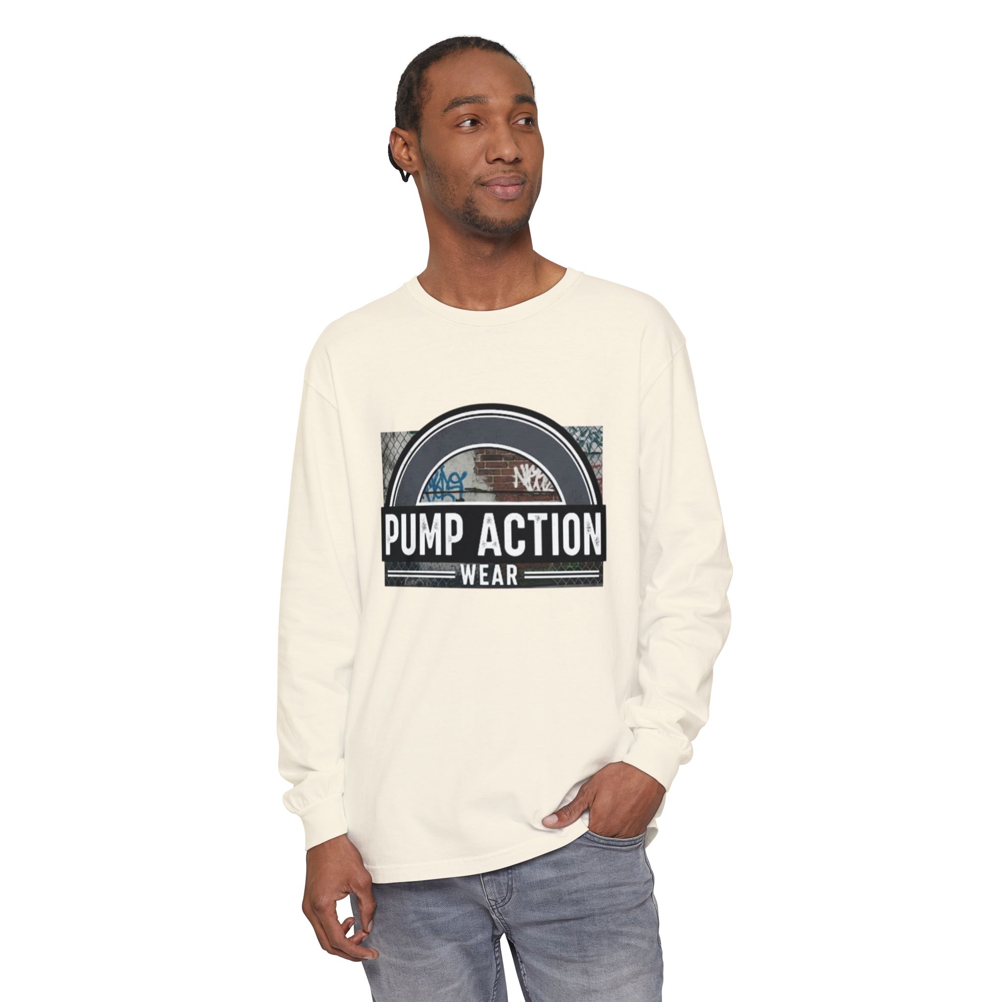 Pump Action Wear Long Sleeve Tee — Vintage Fuel Pump Logo Shirt - Image 19