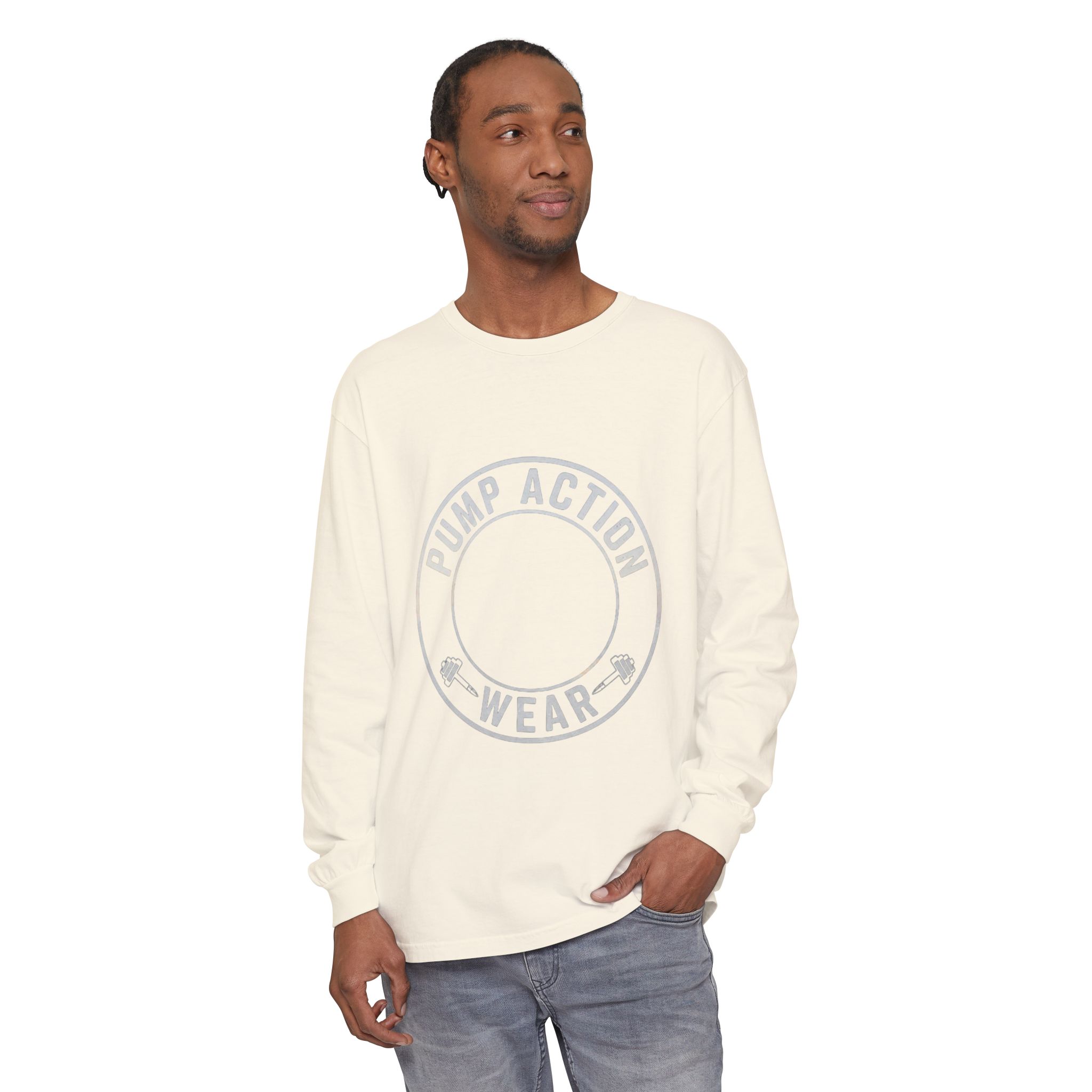 Pump Action Wear Long Sleeve Tee — Minimal Logo Casual Shirt - Image 19