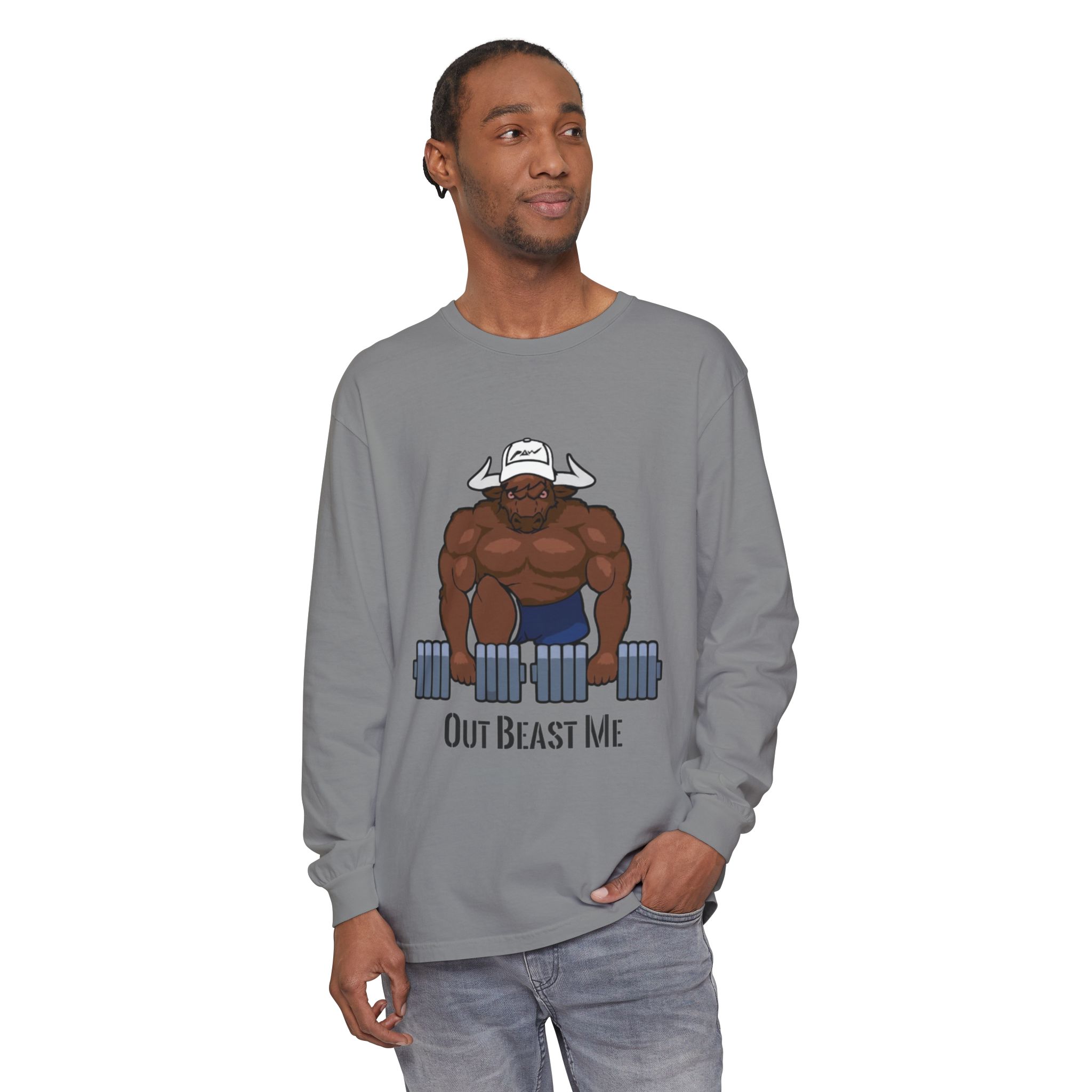 Out Beast Me Long Sleeve Shirt — Motivational Gym Tee - Image 43