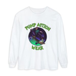 Skateboarder Graphic Long Sleeve Tee — "Pump Action Wear"