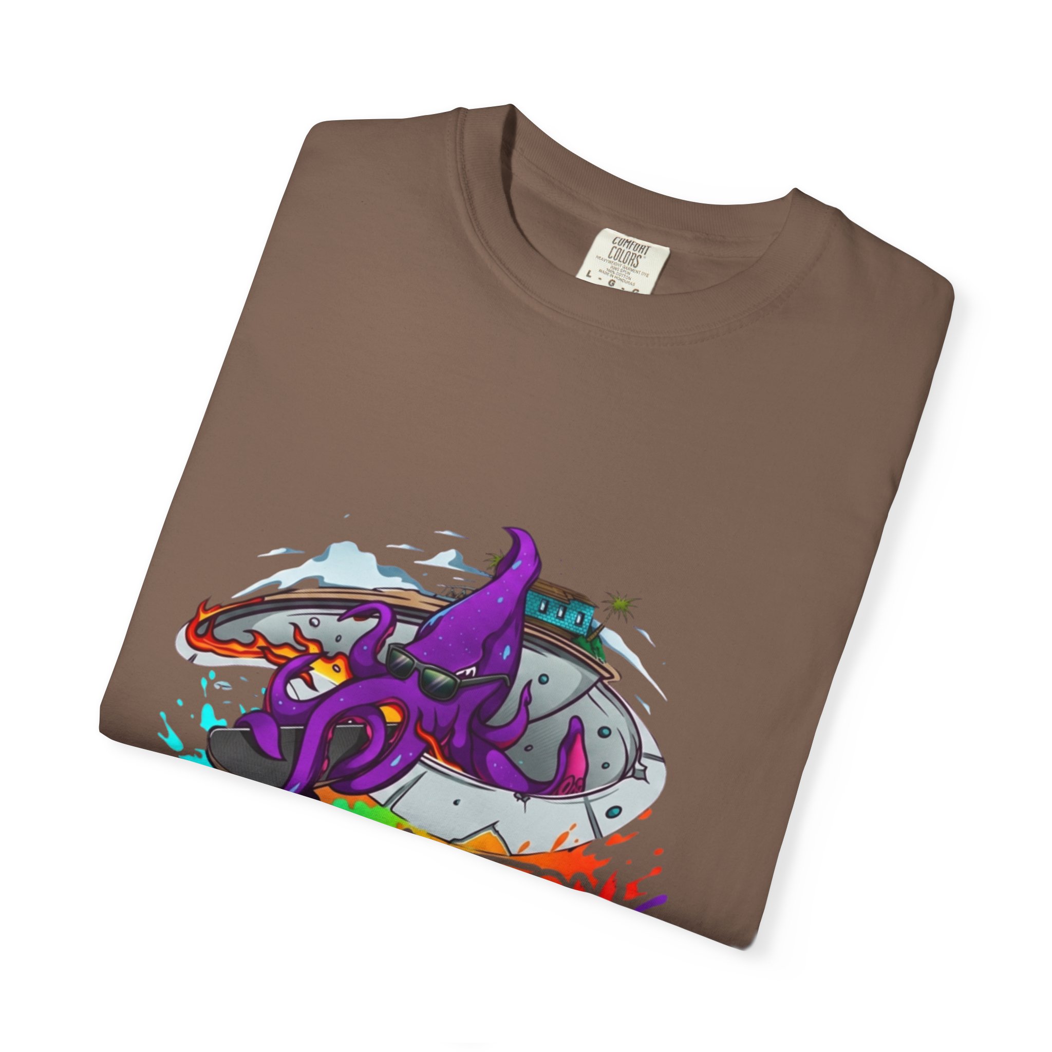 Octopus Graffiti T-Shirt — "Punk Action" Colorful Street Art Tee - Image 15