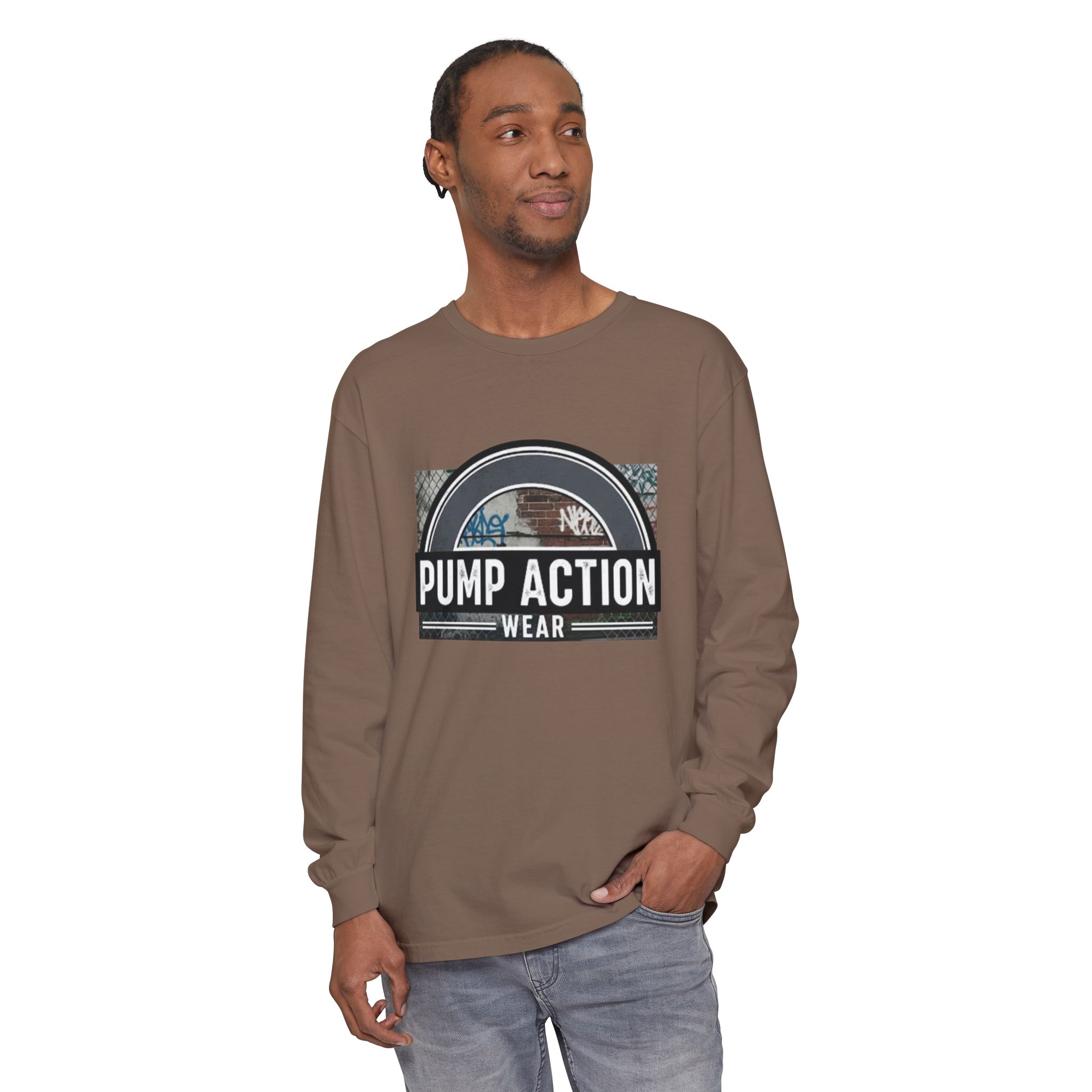 Pump Action Wear Long Sleeve Tee — Vintage Fuel Pump Logo Shirt - Image 27