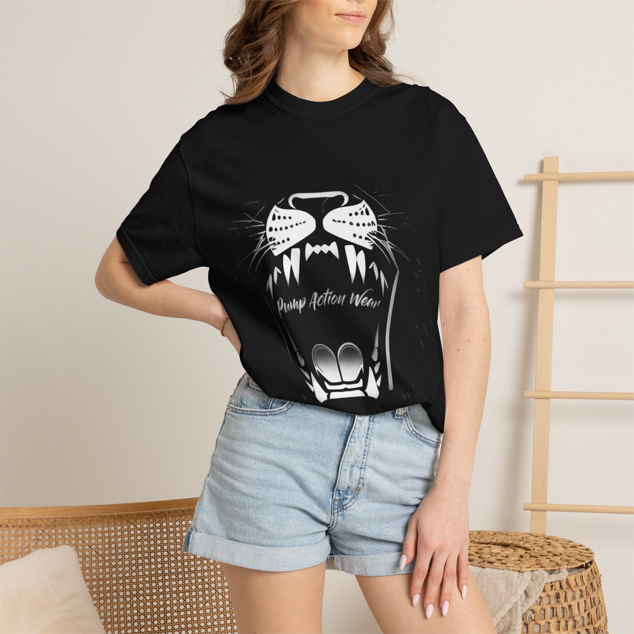 Cat Jaw Graphic T-Shirt — 'Please Afford Meow' Minimalist Cat Face Tee - Image 48