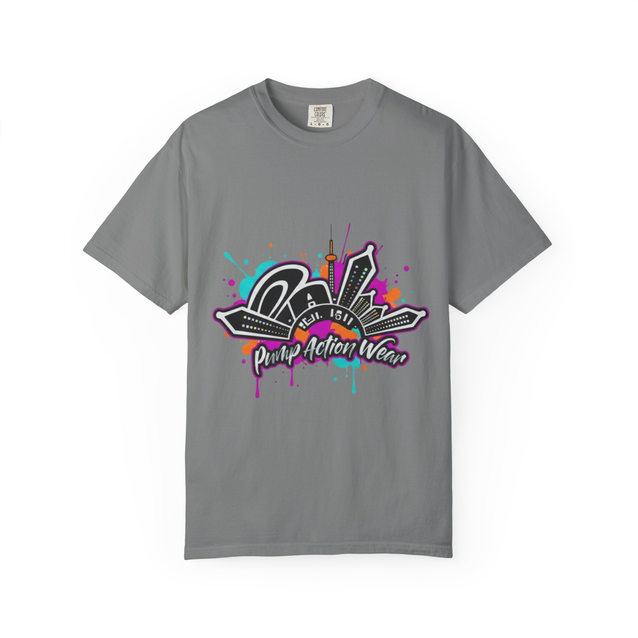 Graffiti Cityscape T-Shirt — Punk Action Wear Graphic Tee - Image 21