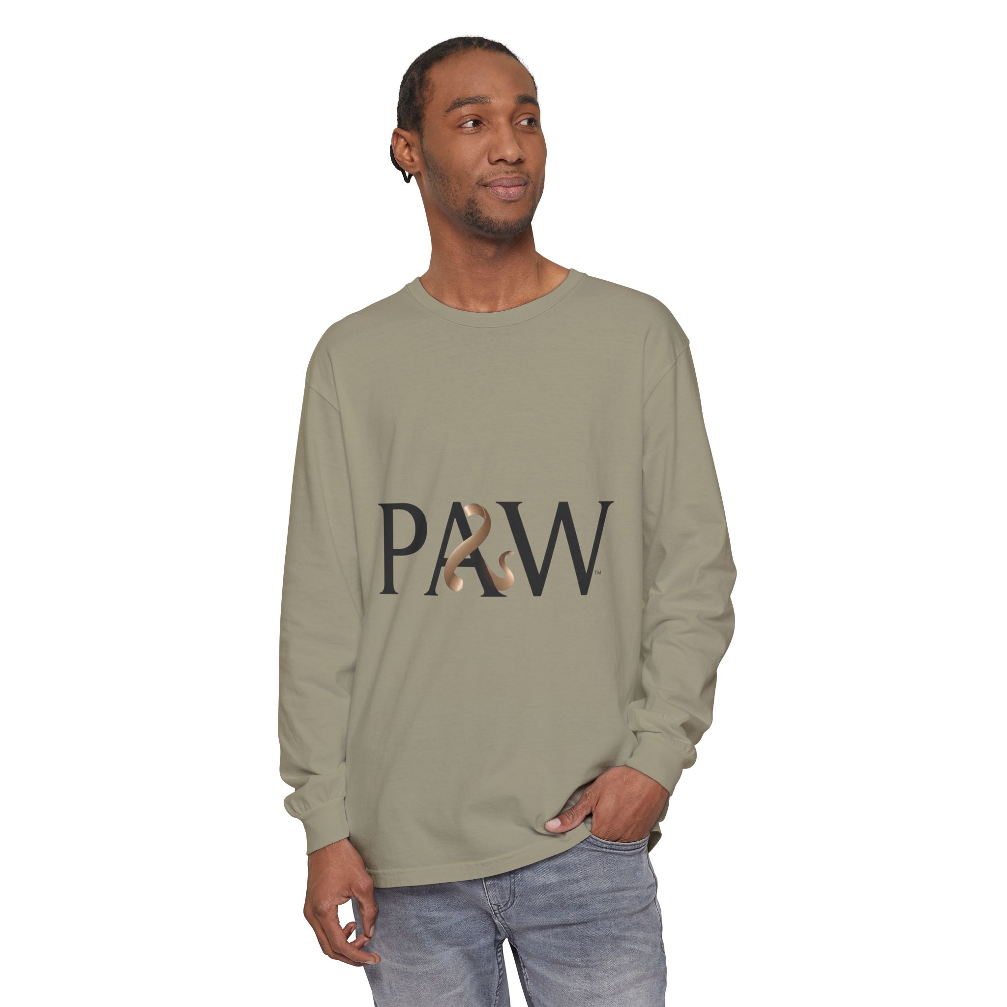 PAW Ampersand Long Sleeve Tee — Minimal Pet Lover Graphic Shirt - Image 35