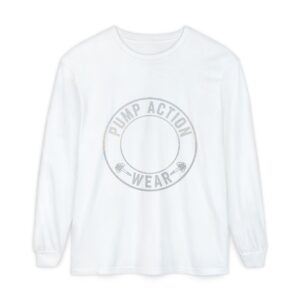 Pump Action Wear Long Sleeve Tee — Minimal Logo Casual Shirt