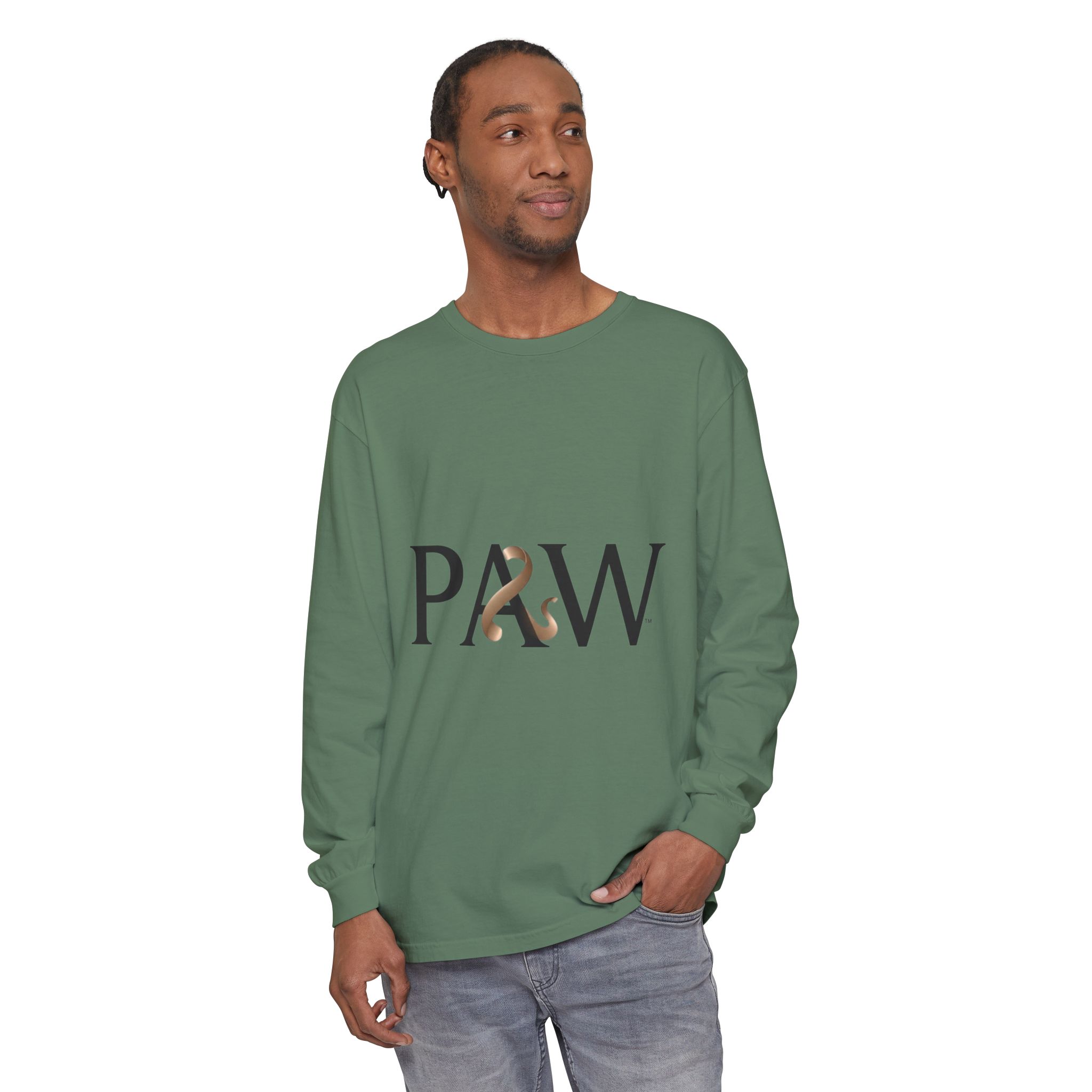 PAW Ampersand Long Sleeve Tee — Minimal Pet Lover Graphic Shirt - Image 51
