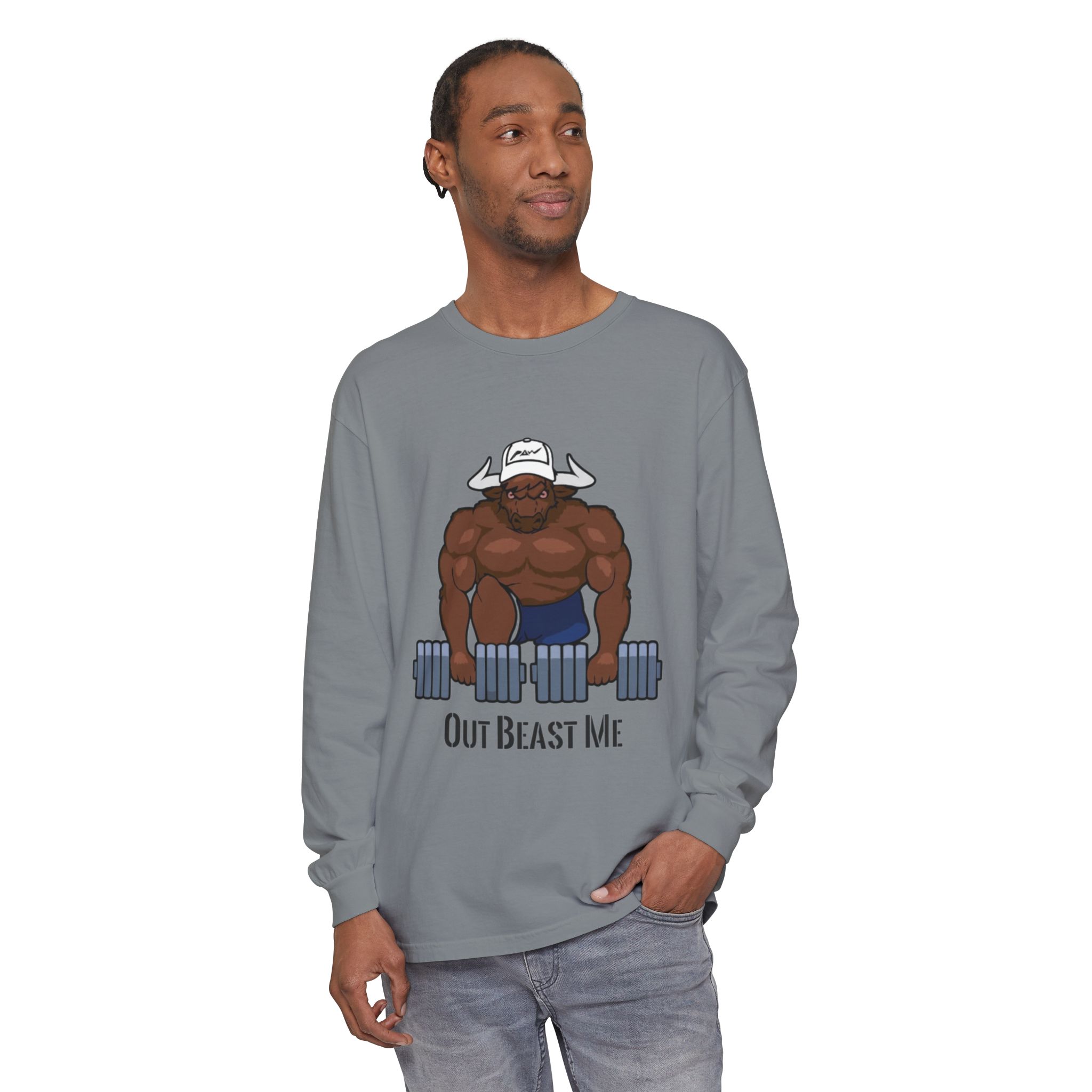 Out Beast Me Long Sleeve Shirt — Motivational Gym Tee - Image 55