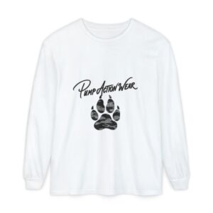 Long Sleeve T-Shirt — "Pump Action Wear" Paw Print Graphic