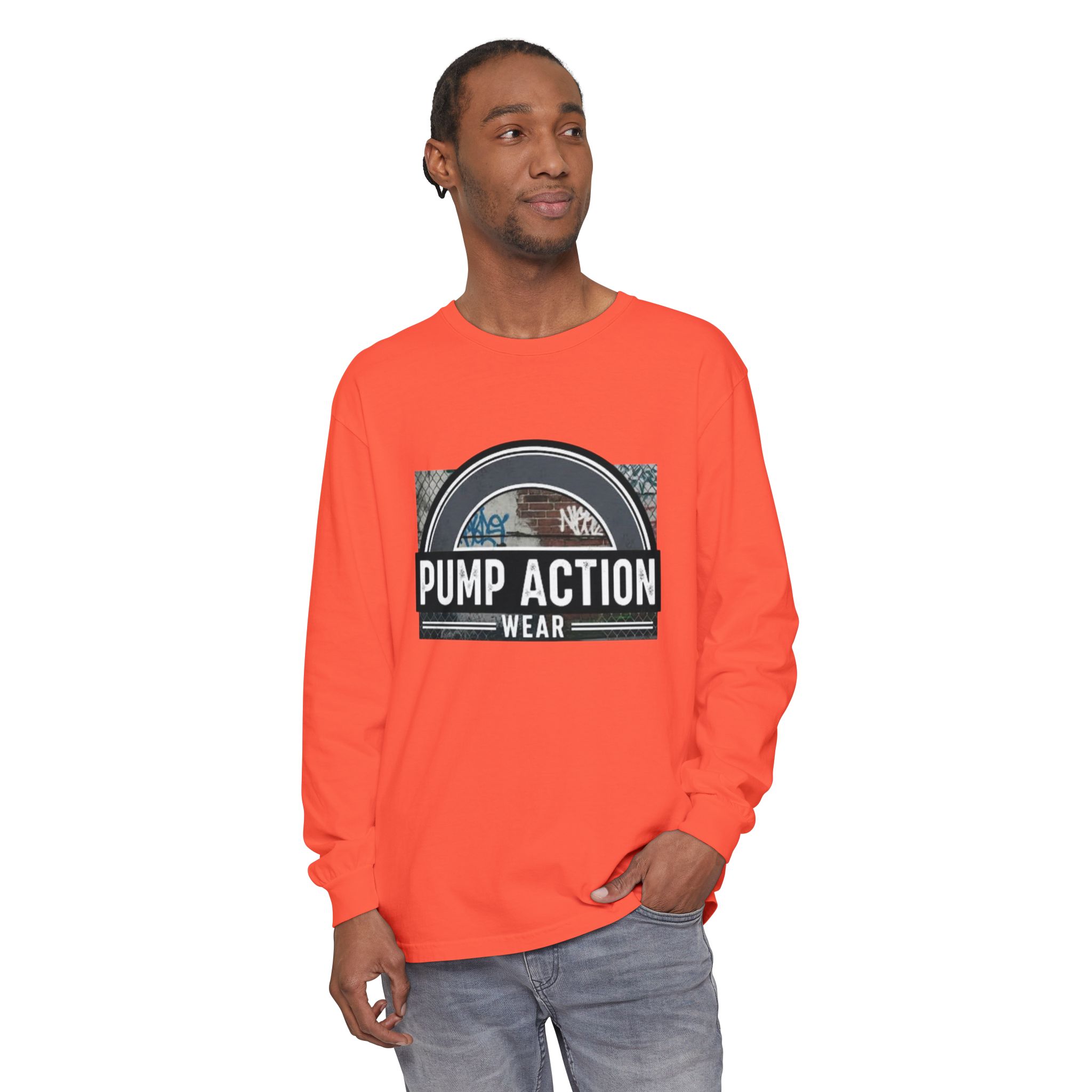 Pump Action Wear Long Sleeve Tee — Vintage Fuel Pump Logo Shirt - Image 11