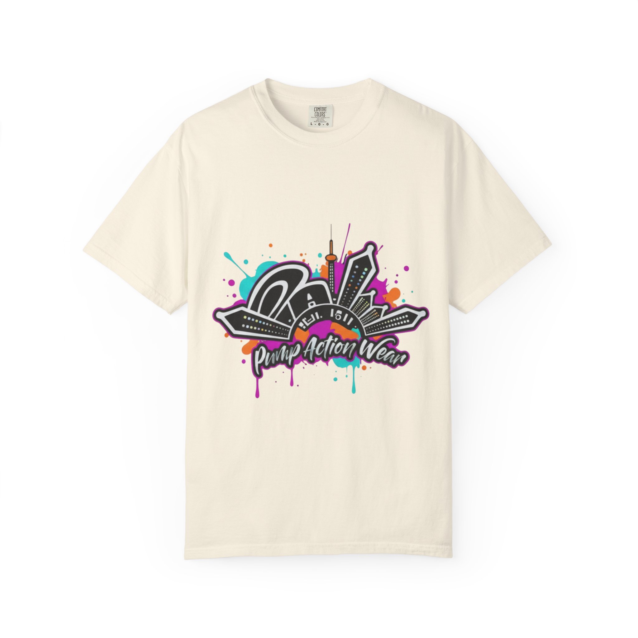 Graffiti Cityscape T-Shirt — Punk Action Wear Graphic Tee - Image 9