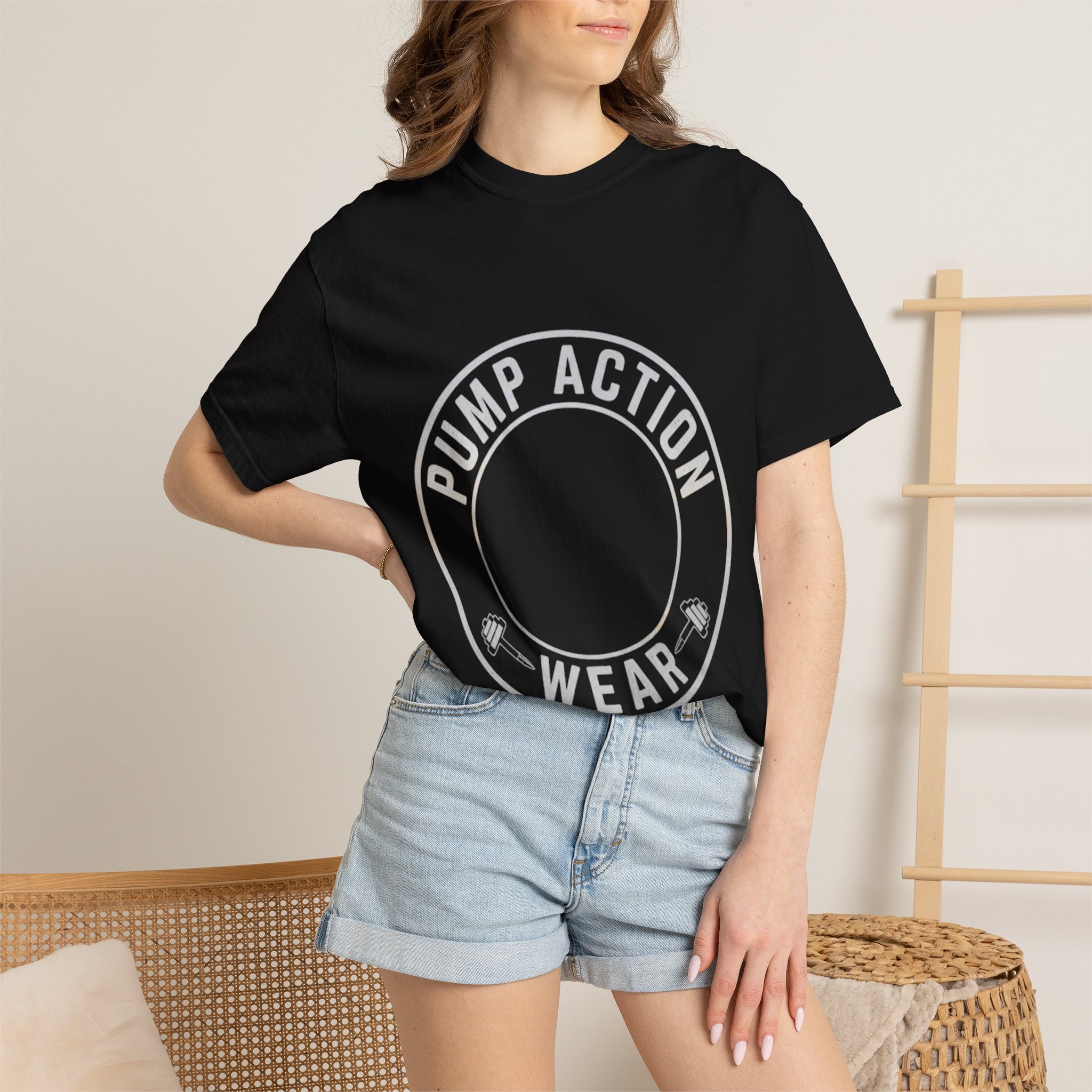 Pump Action Wear T‑Shirt — Vintage Crest Graphic Tee - Image 48