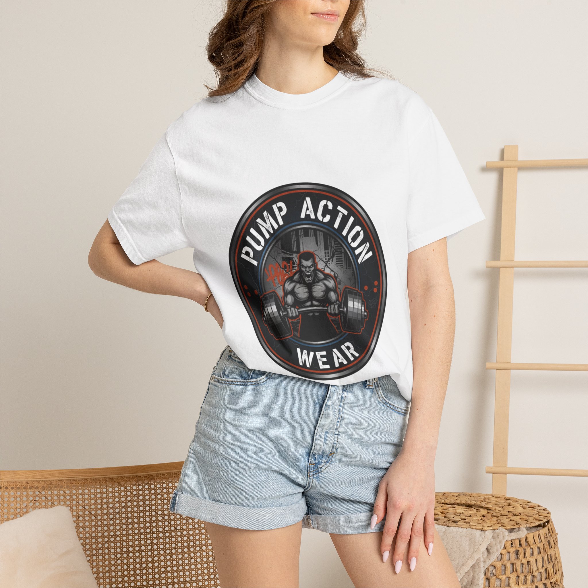 Gym T-Shirt — "Pump Action Wear" Muscle Weightlifting Tee - Image 4