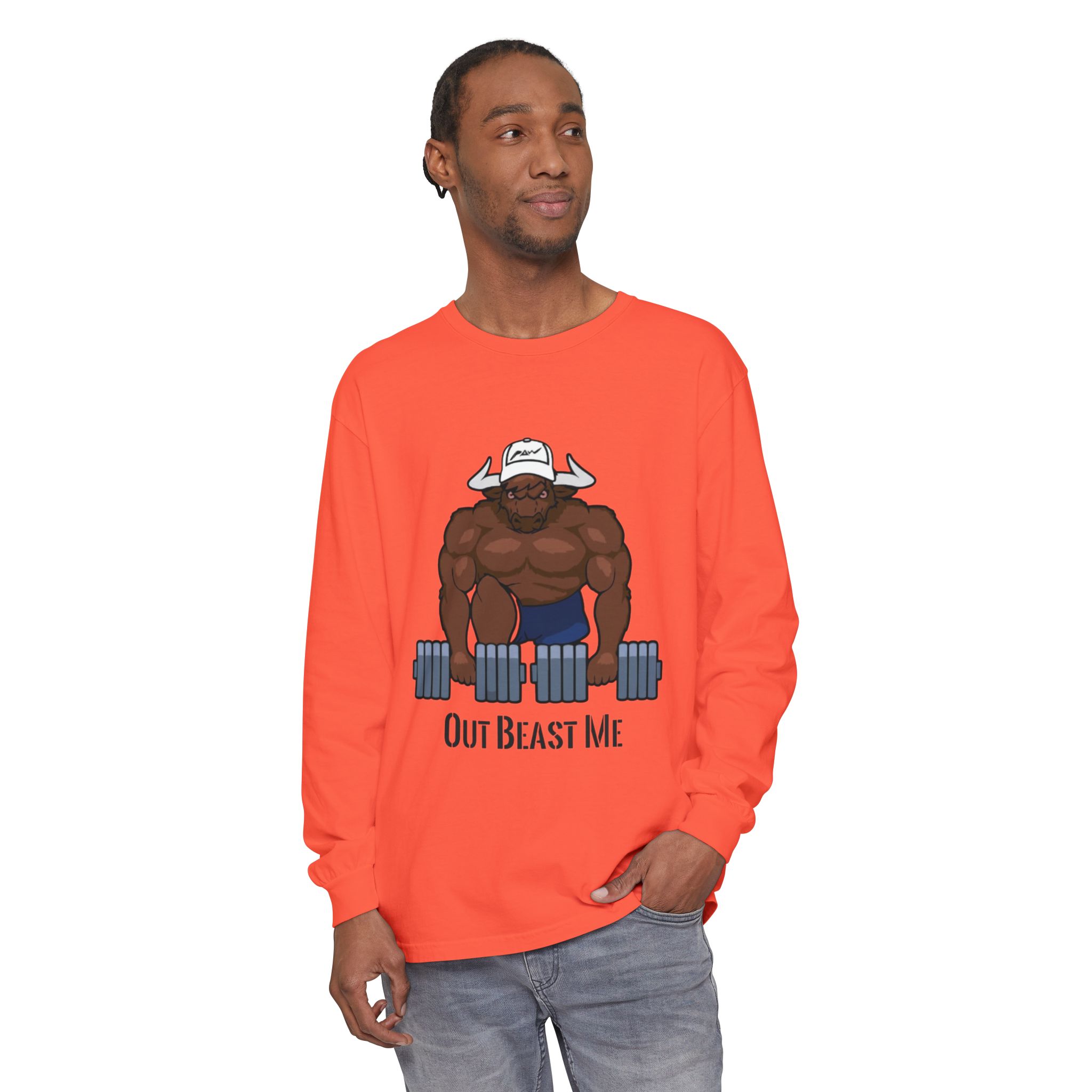 Out Beast Me Long Sleeve Shirt — Motivational Gym Tee - Image 11